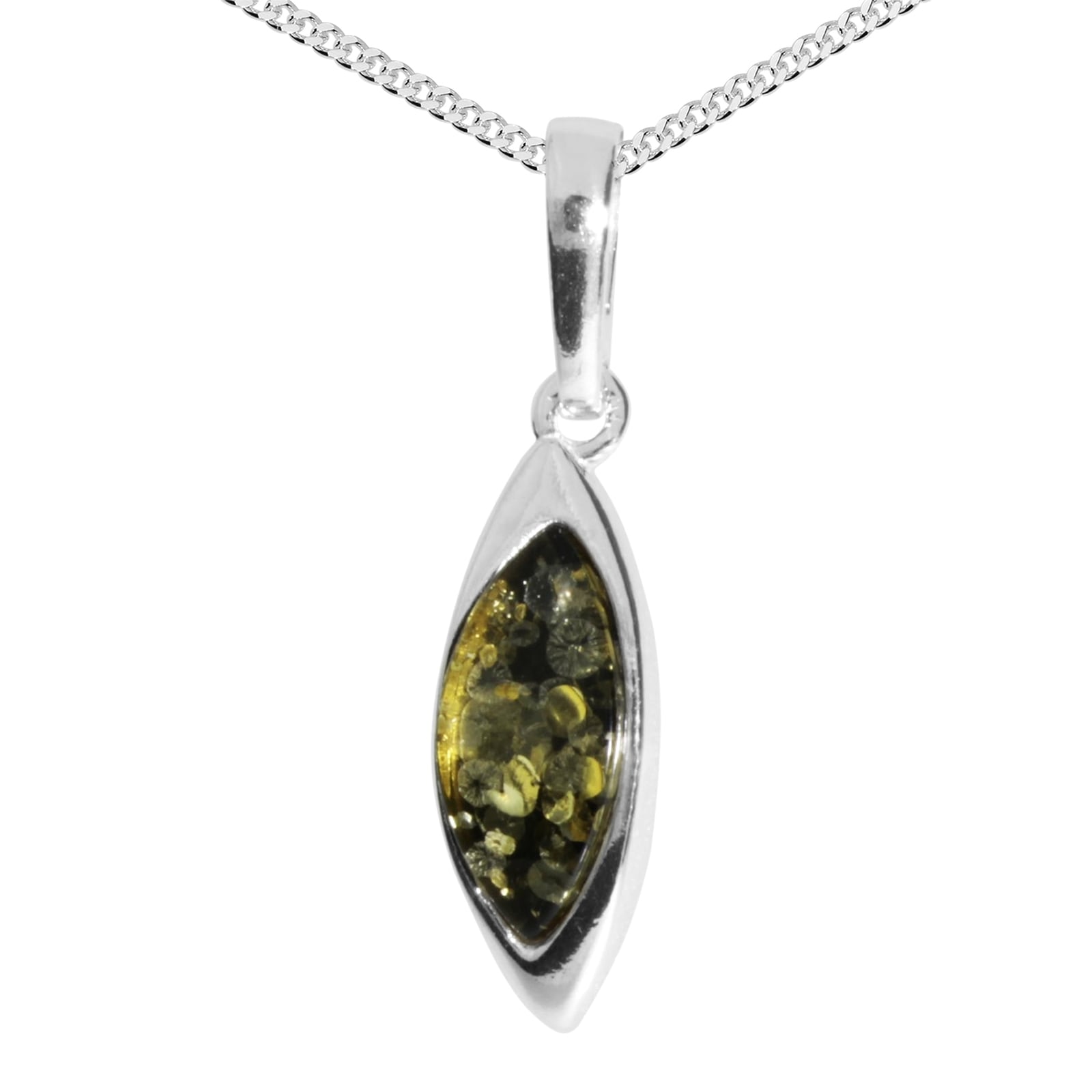 Kette mit Anhänger OSTSEE-SCHMUCK "- Tonje - Silber 925/000 - Bernstein" Gr. 42, silber (silber 925, silberfarben, weiß), Schmuck_Sets, Damen, 42, Silber 925 (Sterlingsilber)