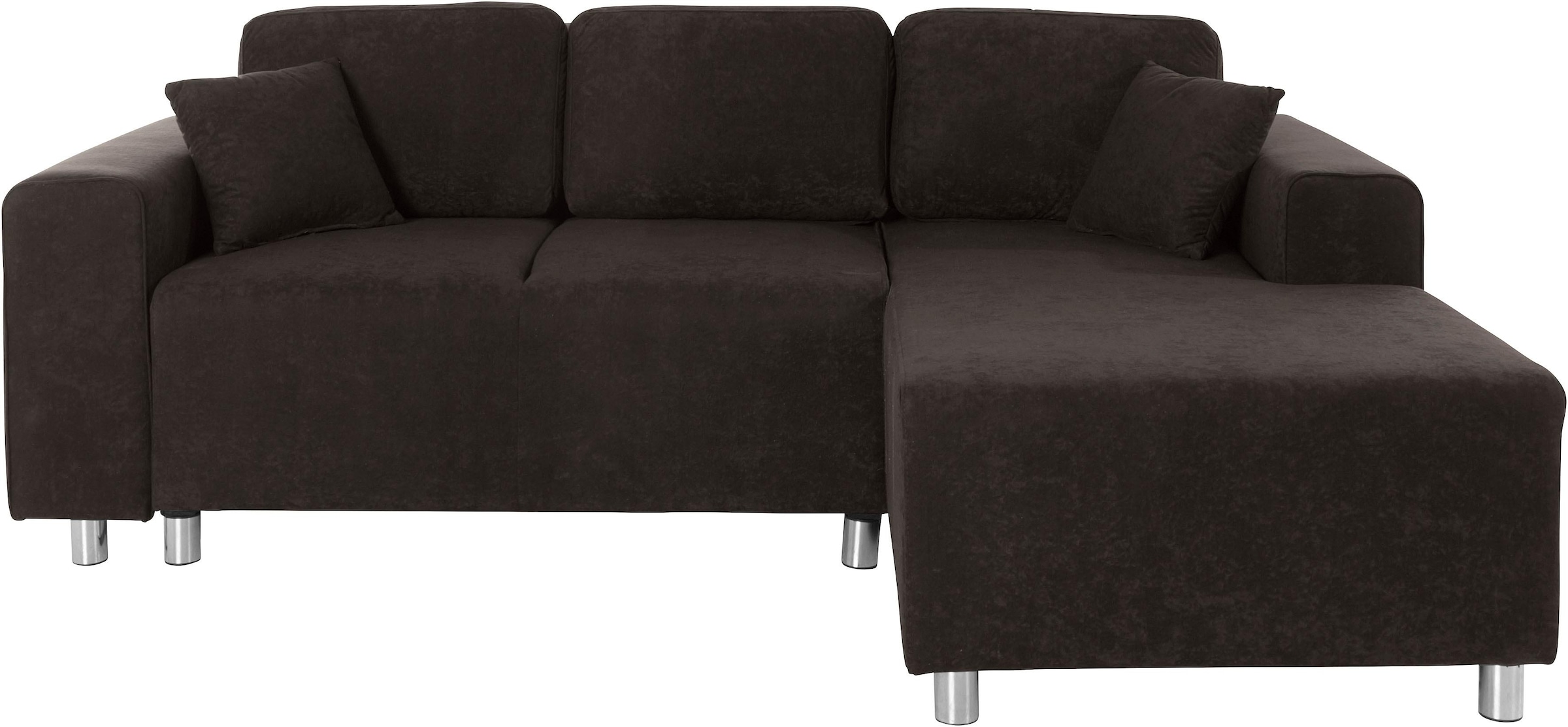 Home affaire Ecksofa »Györ«, L-Form, wahlweise mit Bettfunktion und Bettkasten incl. 2 Zierkissen