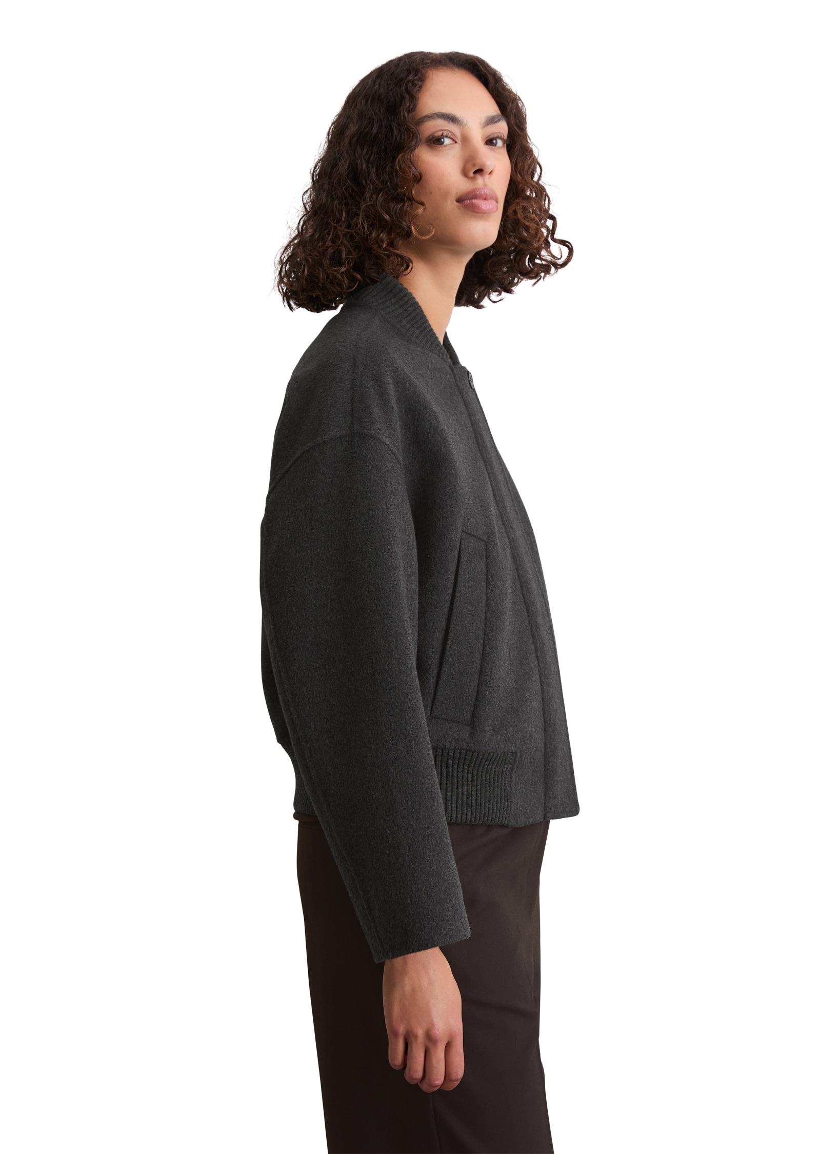 Marc O'Polo Outdoorjacke »aus Wolle-Mix«, ohne Kapuze