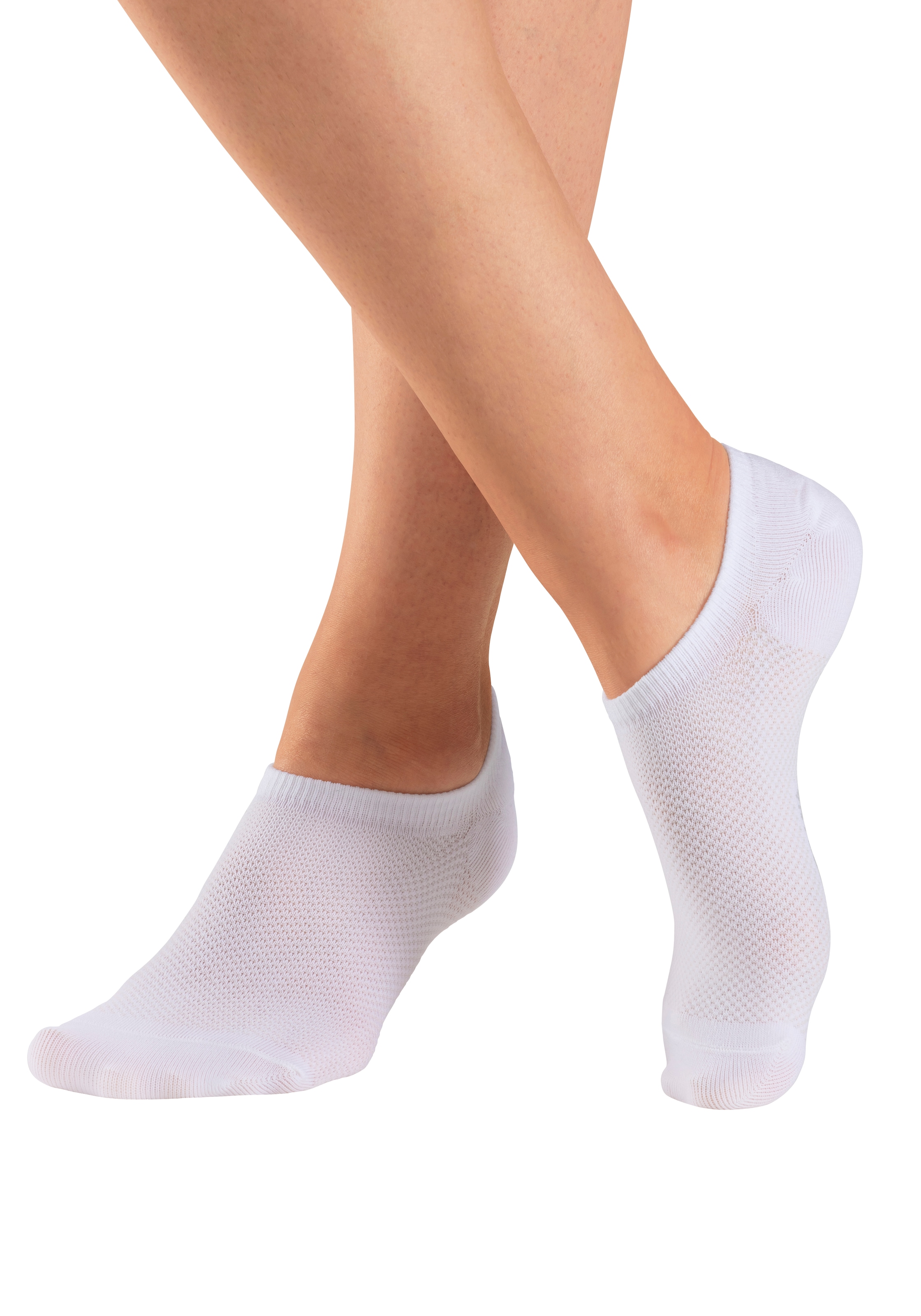 LASCANA ACTIVE Sneakersocken, (Packung, 7 Paar), mit Pikeestruktur und Silicon
