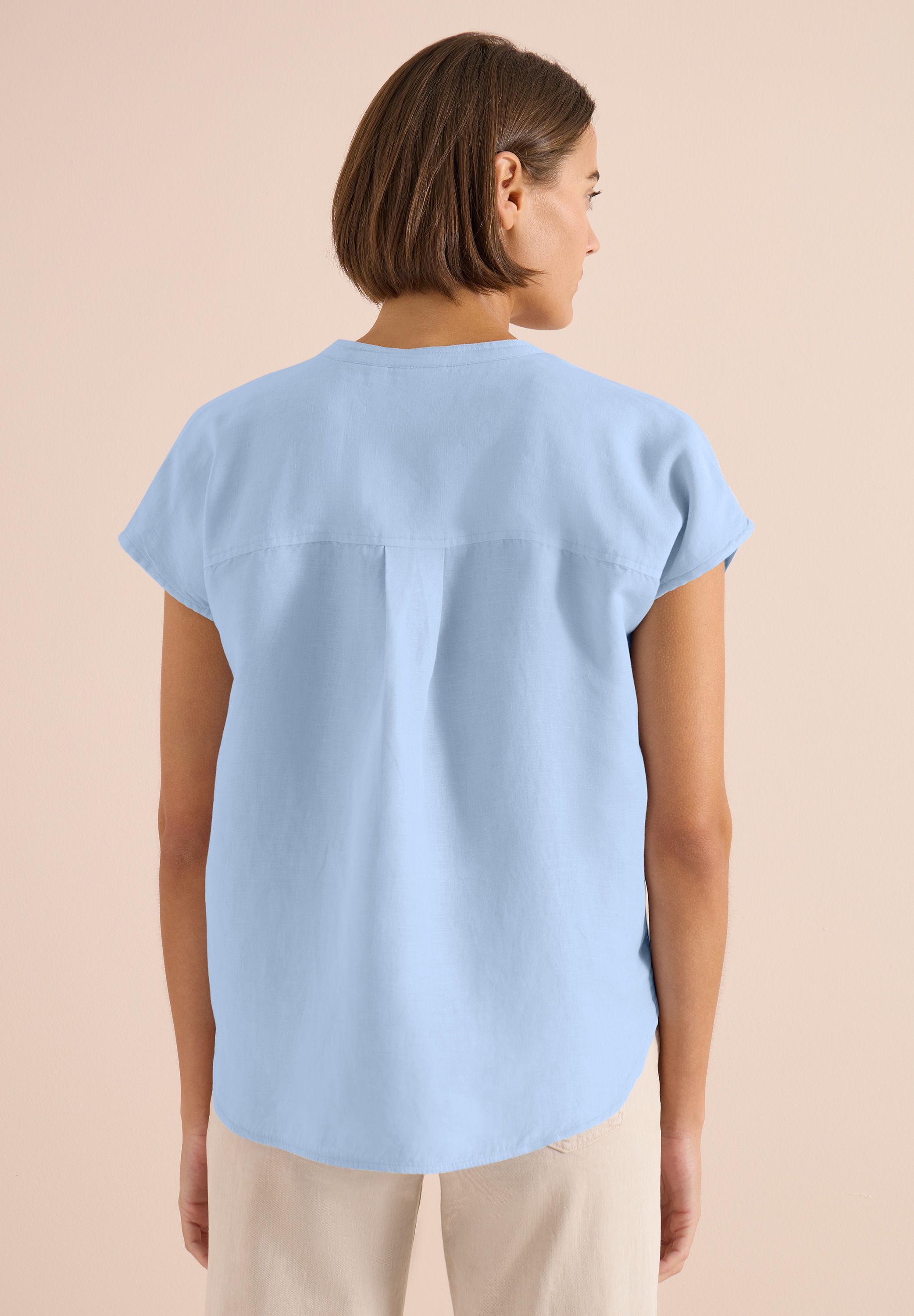 Cecil Kurzarmbluse mit Leinenanteil