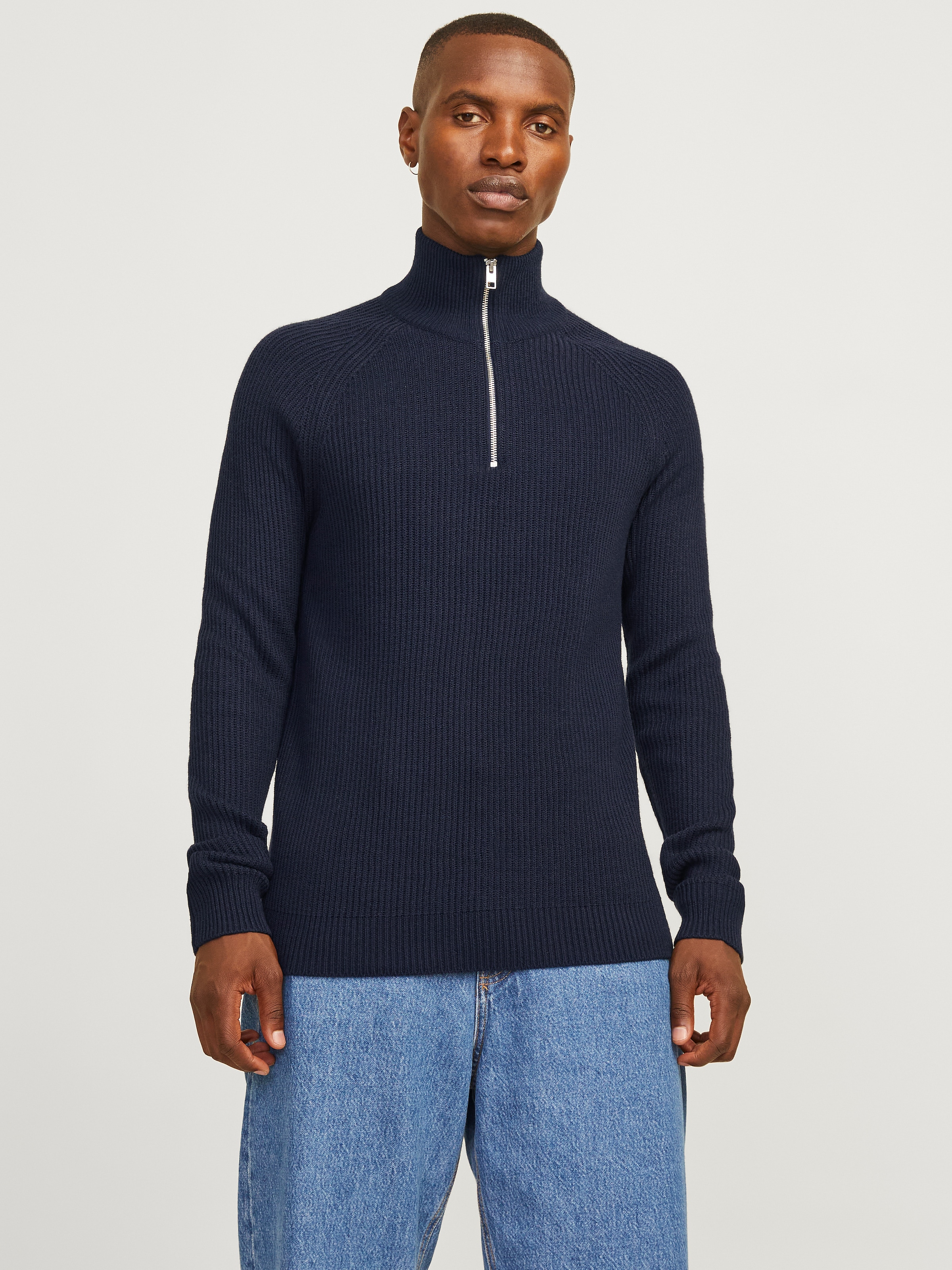 Jack & Jones Troyer "JJPANNEL KNIT HALF ZIP AW24" günstig online kaufen