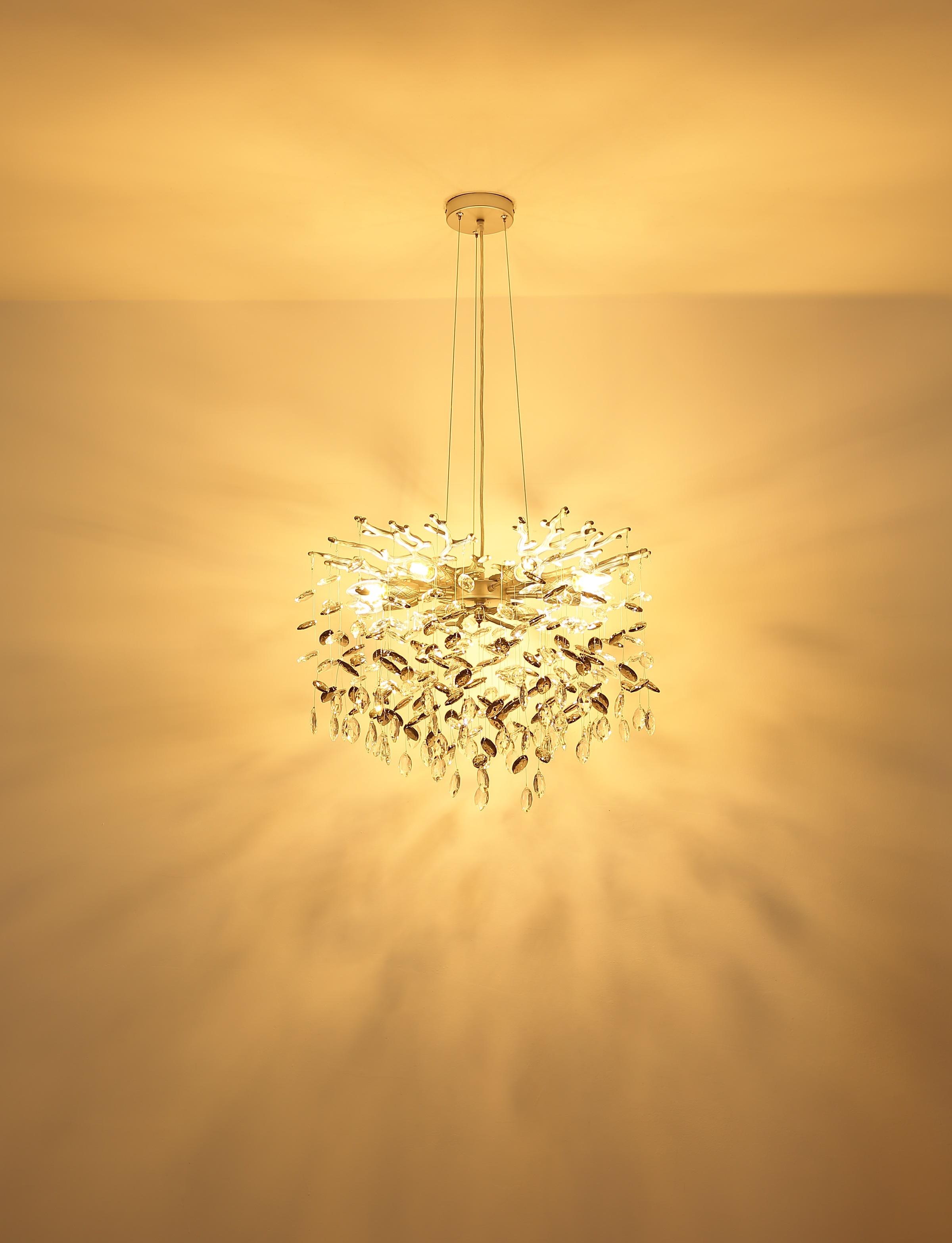 GLOBO LIGHTING Hängeleuchte »QUEENA« E14 1 Stk. Kristall Luster für Wohn- & Esszimmer