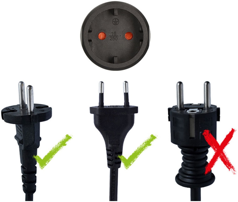 Brennenstuhl Reiseadapter »Reisestecker Euro/Konturenstecker/USA, Japan« Typ A (NEMA-1) zu Typ C (Eurostecker)