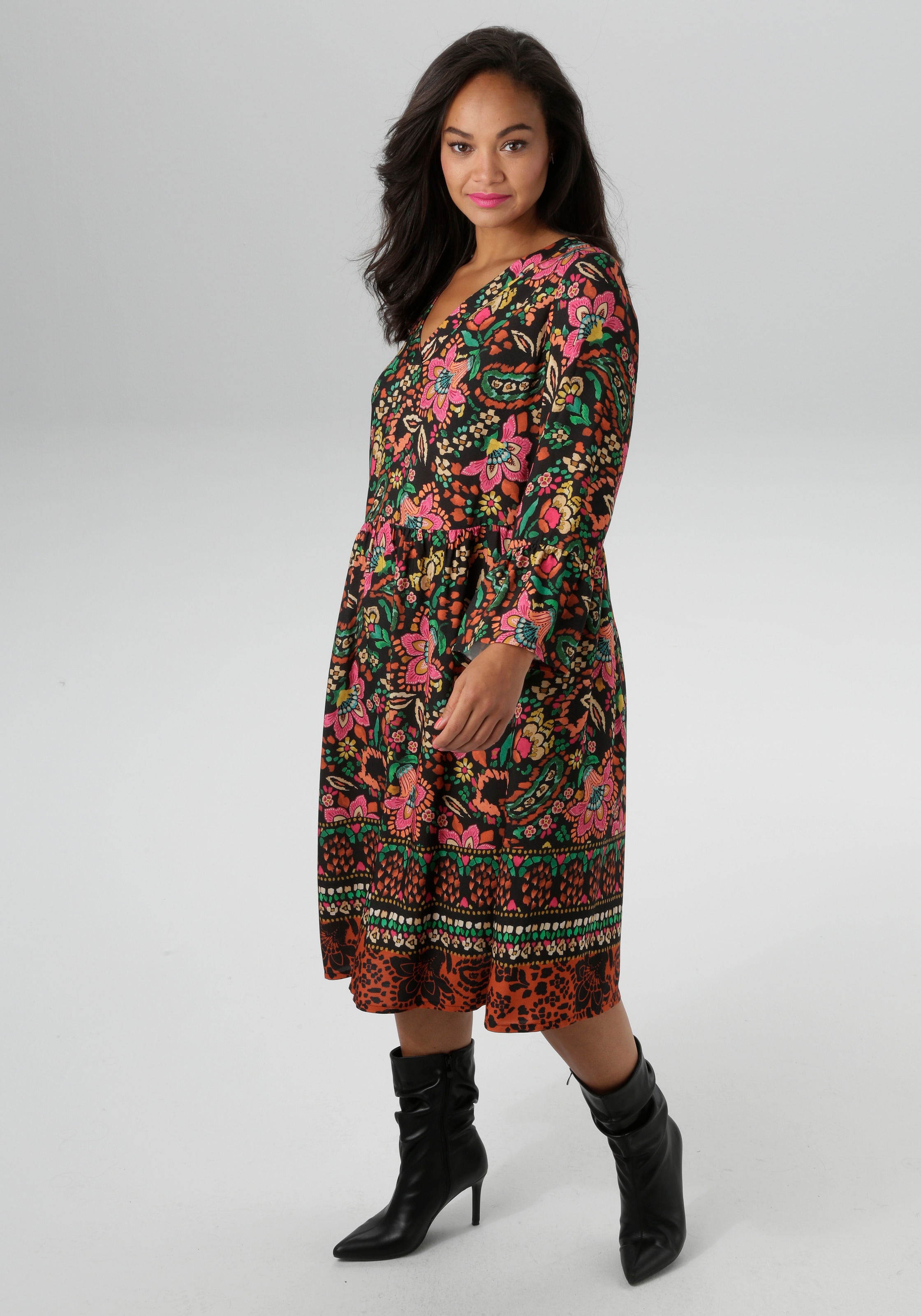 Aniston PLUS Blusenkleid, aus weich fallender Viskose - NEUE KOLLEKTION günstig online kaufen