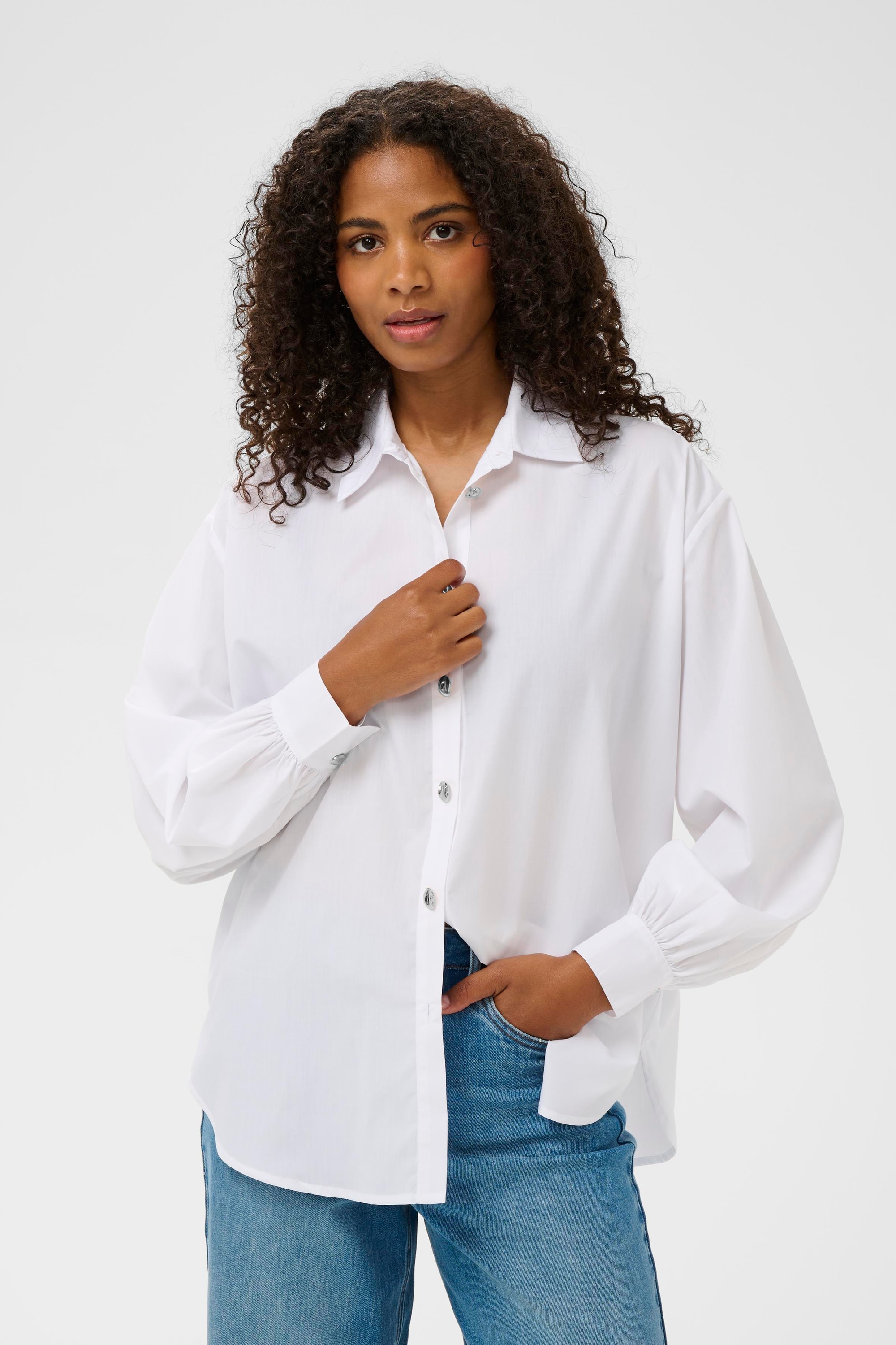 KAFFE Hemdbluse »Damen Hemd langarm KAnoella«