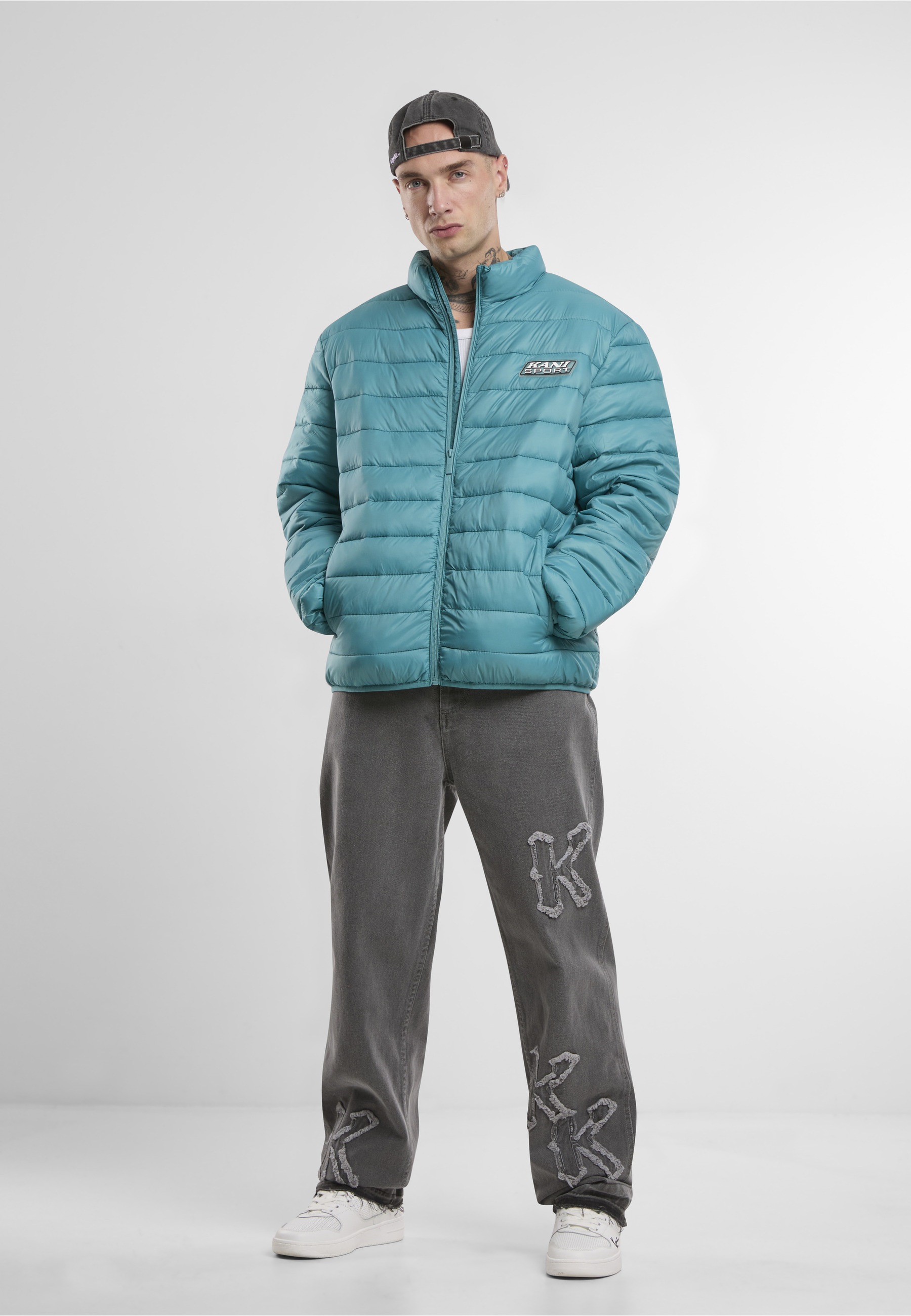 Karl Kani Allwetterjacke »Karl Kani Karl Kani Sport Patch Light Puffer Jacket« 1 Stk. tlg. ohne Kapuze