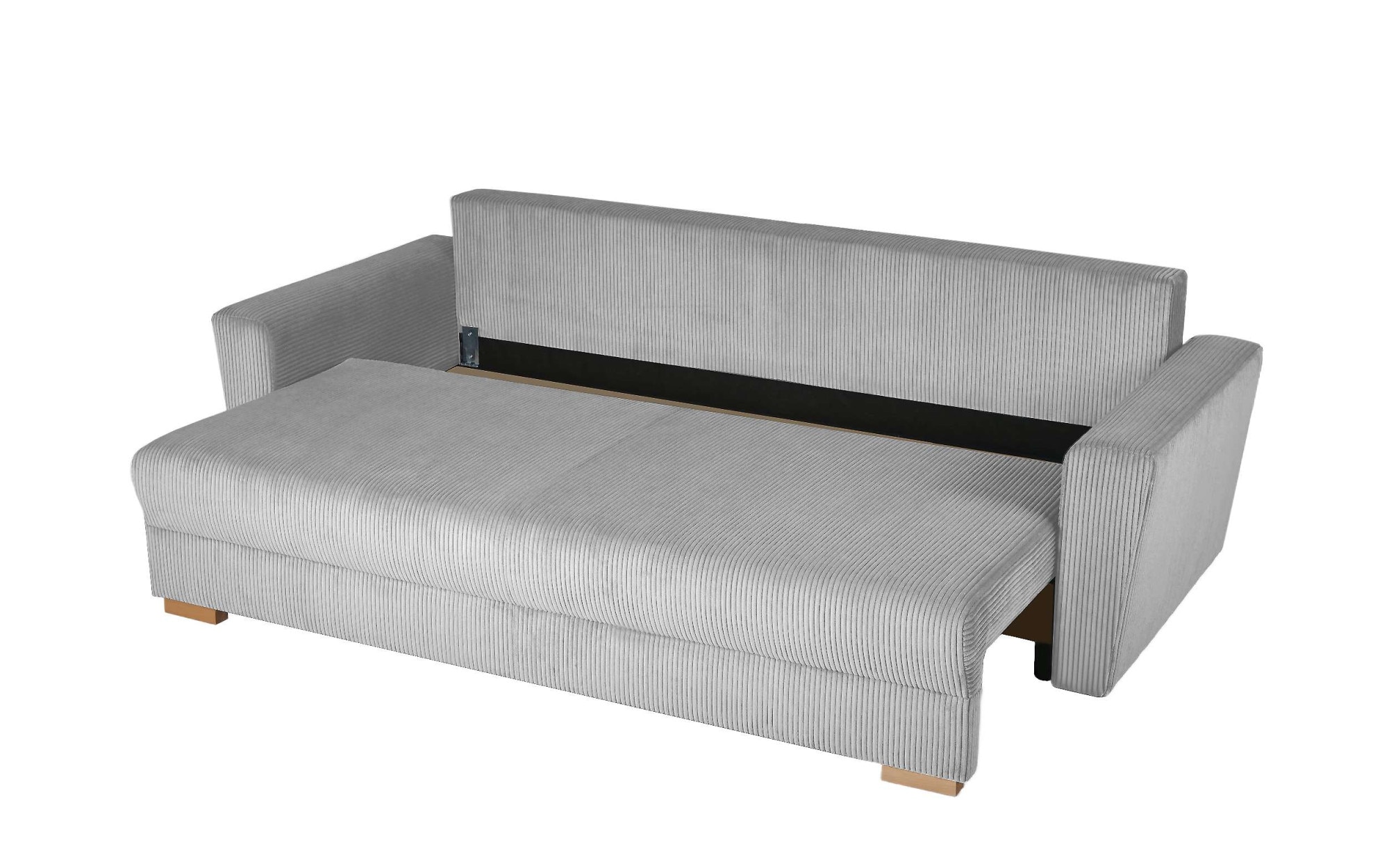 INOSIGN 3-Sitzer »MAGHERA Schlafsofa mit Bettkasten, in hochwertiger Verarbeitung«, mit Wellenunterfederung, Cord und Struktur-Bezug, B/H/T 230/92,5/79 cm