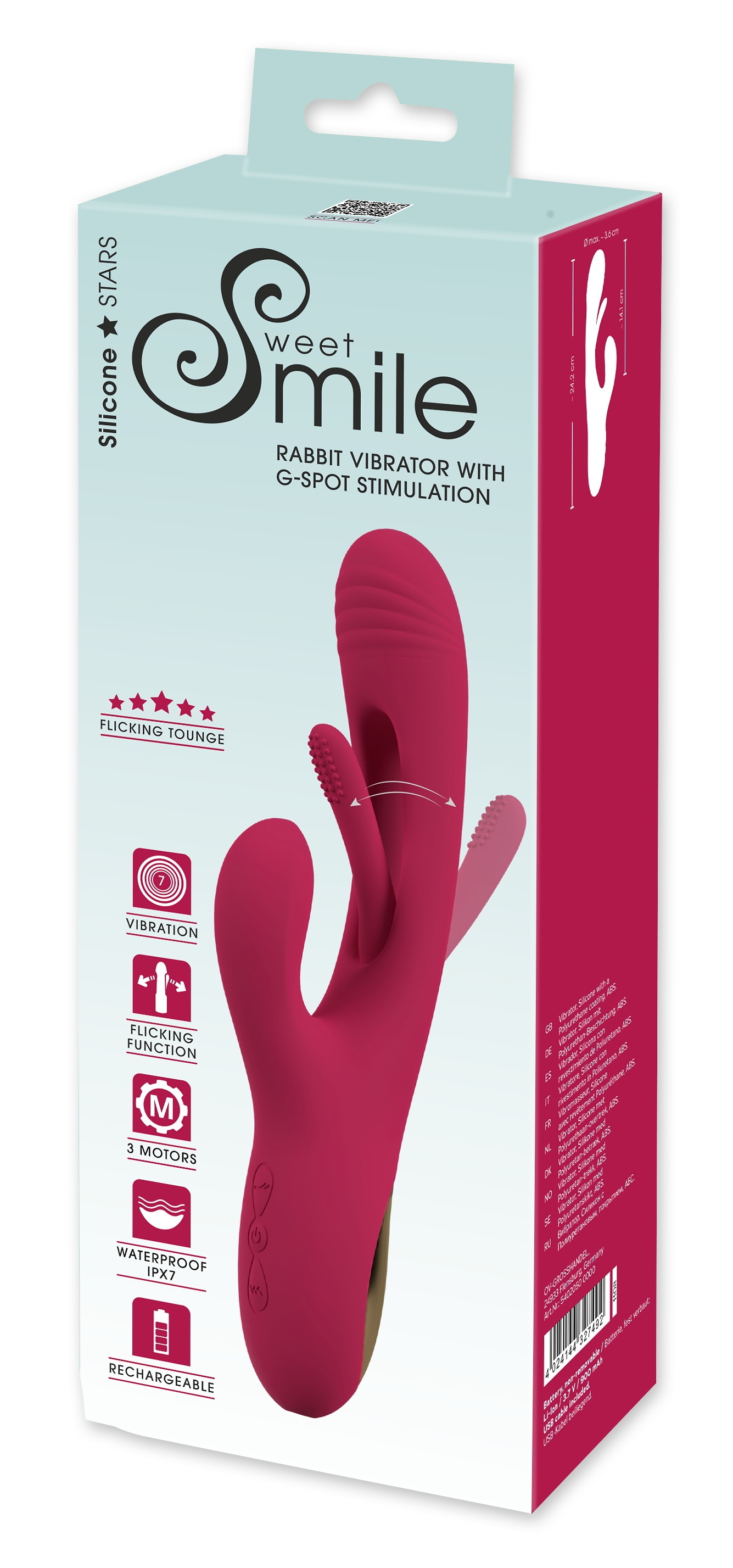 Sweet Smile Vibrator »Rabbitvibrator Rabbit Vibrator with G-Spot Stimulation«