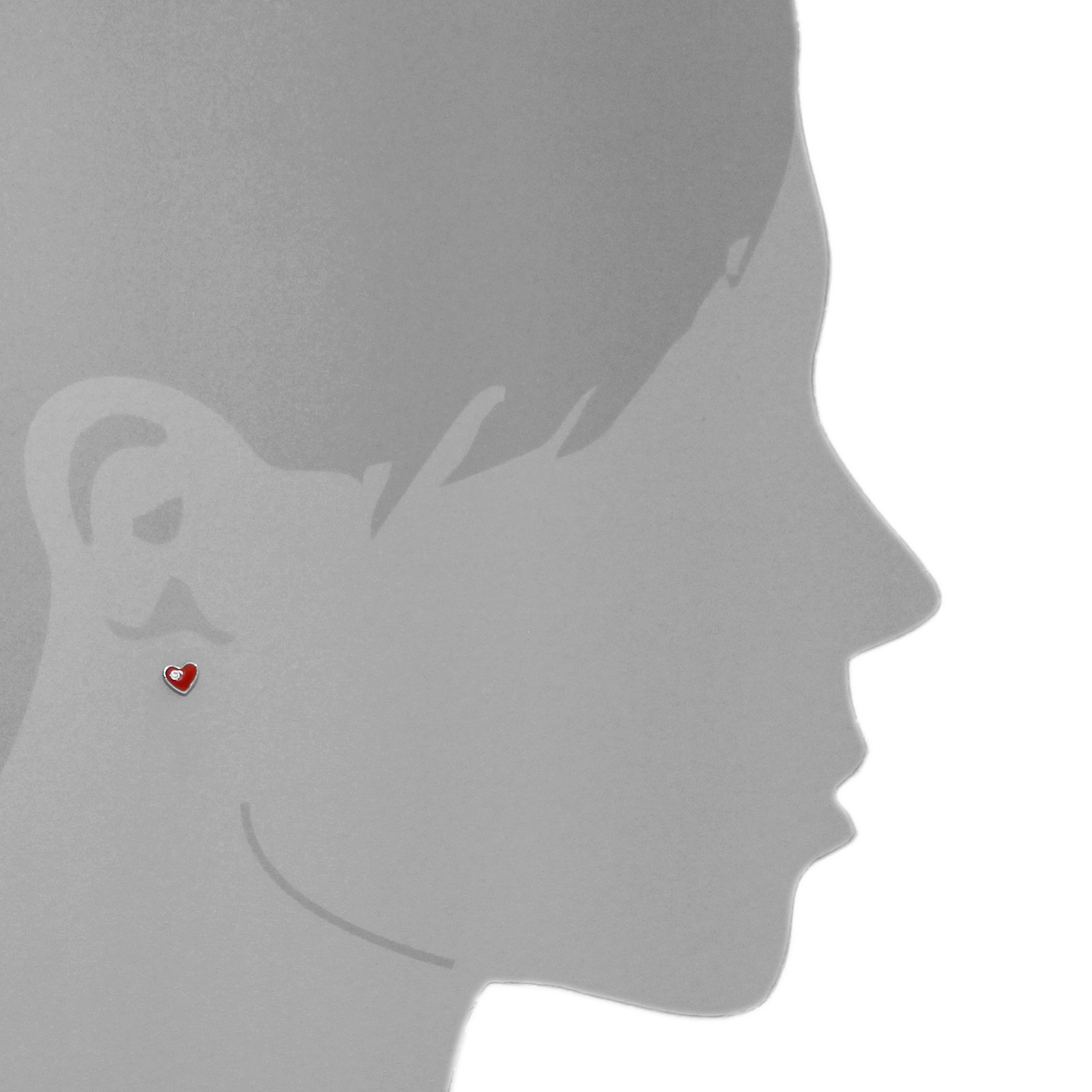 OSTSEE-SCHMUCK Paar Ohrstecker »- kleines Herz - Silber 925/000 - ,«