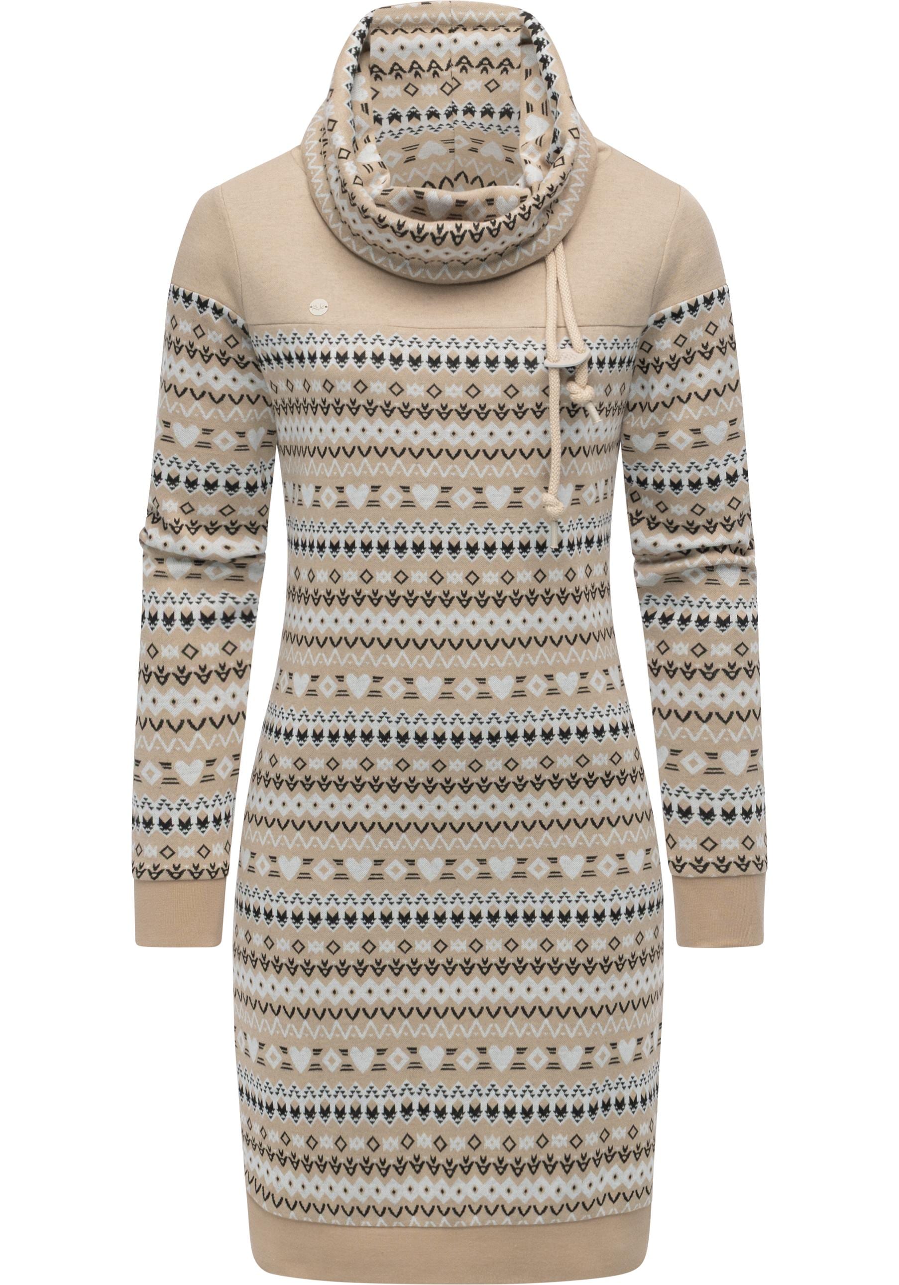 Ragwear Sweatkleid "Chlloe Jacquard YOUMODO", stylisches Langarmkleid mit v günstig online kaufen