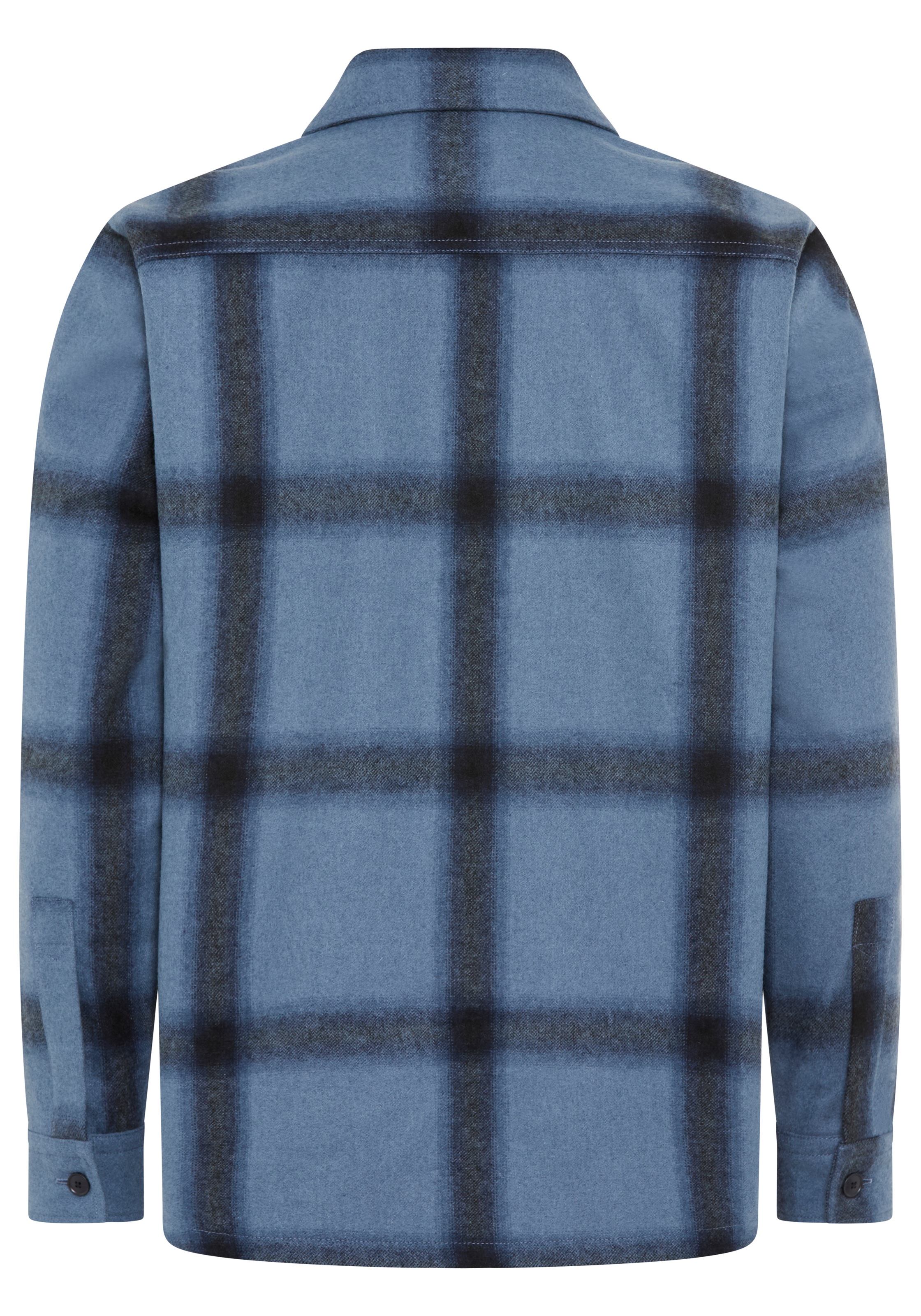 BOSS ORANGE Langarmhemd »Locky« melierte Wollmischung, Karo-Design, oversize fit