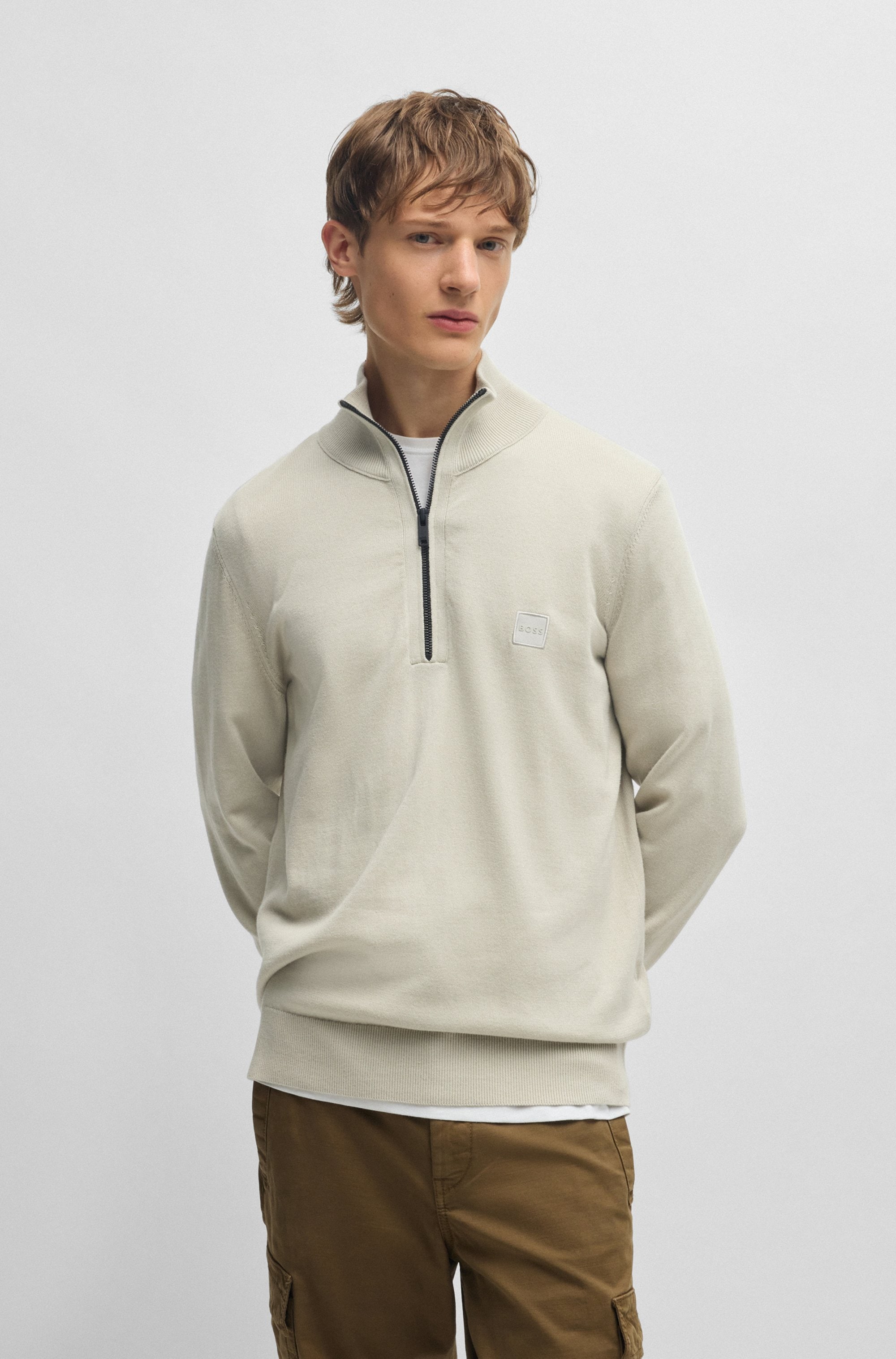 BOSS ORANGE Rollkragenpullover "Kanobix S", mit Ton-in-Ton Logo günstig online kaufen