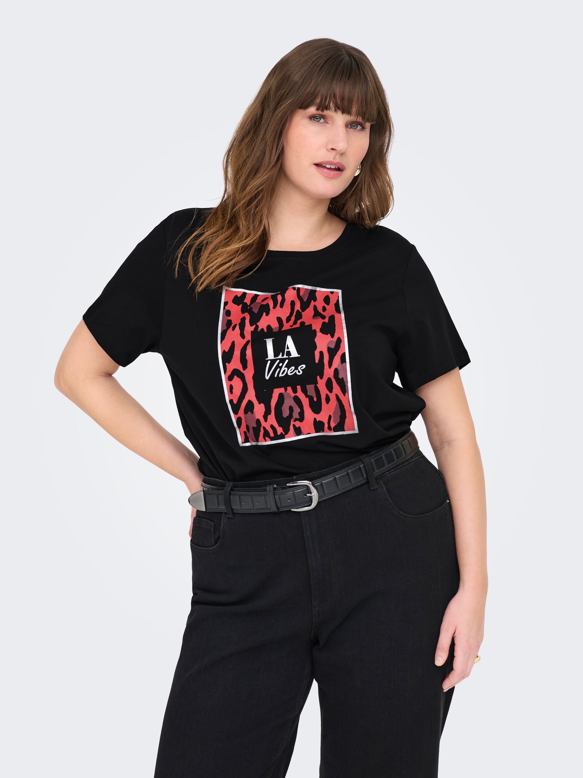 ONLY CARMAKOMA Kurzarmshirt "CARBOOSTERY LIFE SS REG TEE JRS BS" günstig online kaufen