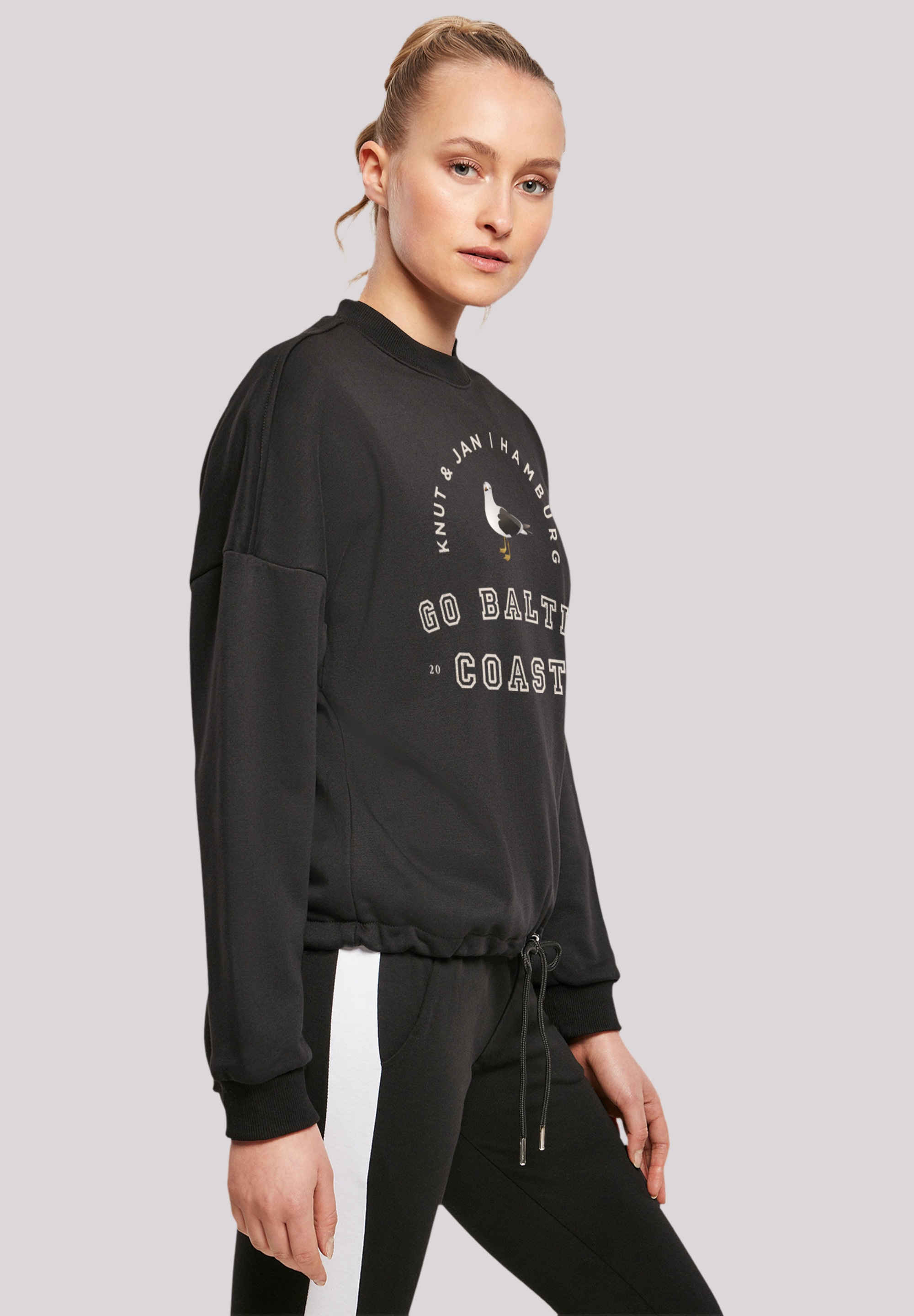 F4NT4STIC Sweatshirt »Möwe Knut & Jan Hamburg«, Print