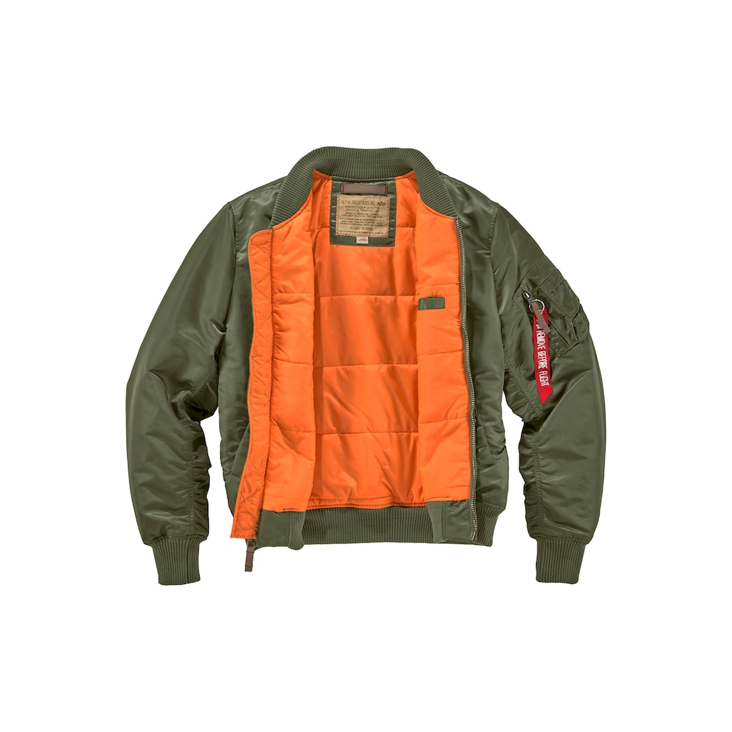 Alpha Industries Bomberjacke »MA-1 VF59 LONG«, ohne Kapuze, gefüttert