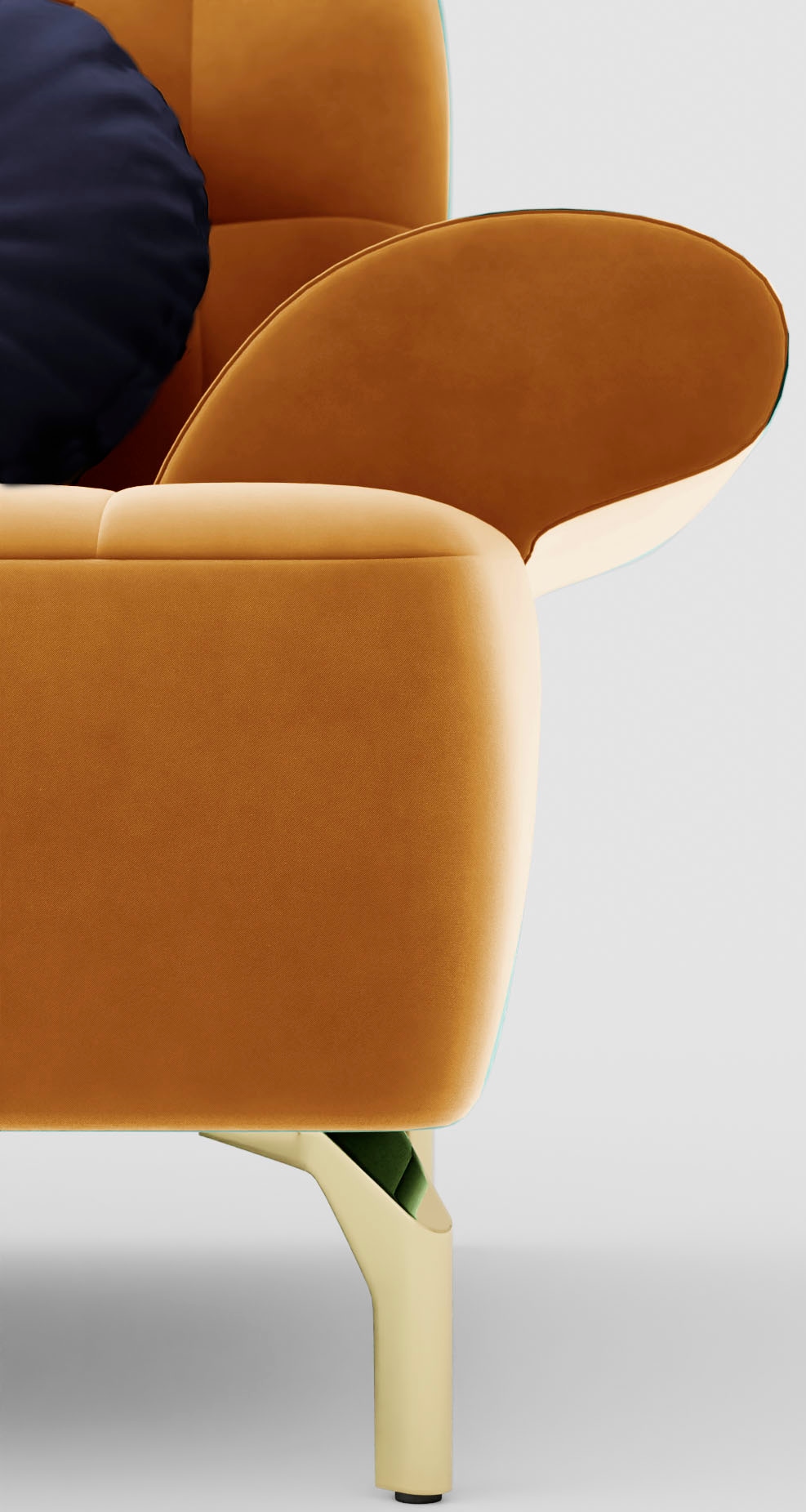 sit&more 2-Sitzer »Orient 1«, inkl. 2 Zierkissen mit Strass-Stein, goldfarbene Metallfüße
