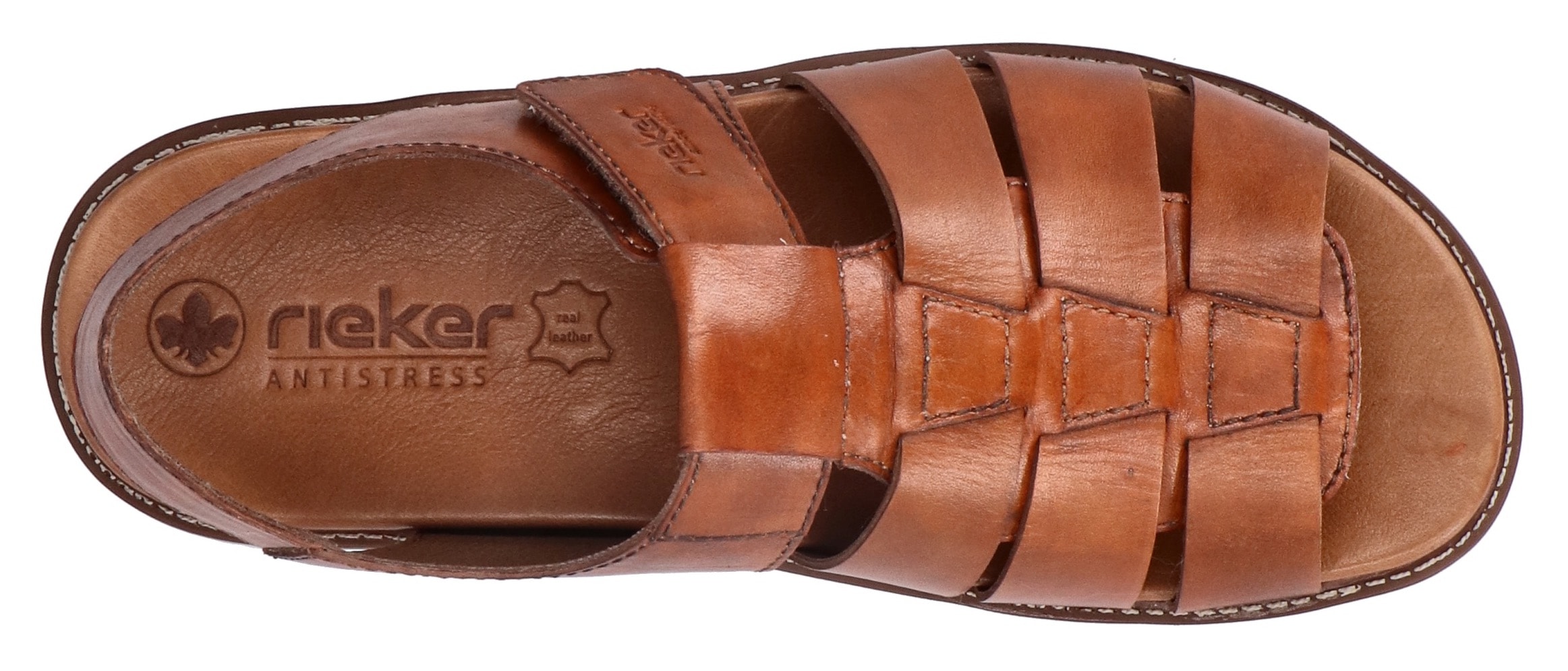 Rieker Sandale, Sommerschuh, Strandschuh, Klettschuh mit vorgeformtem Fußbett