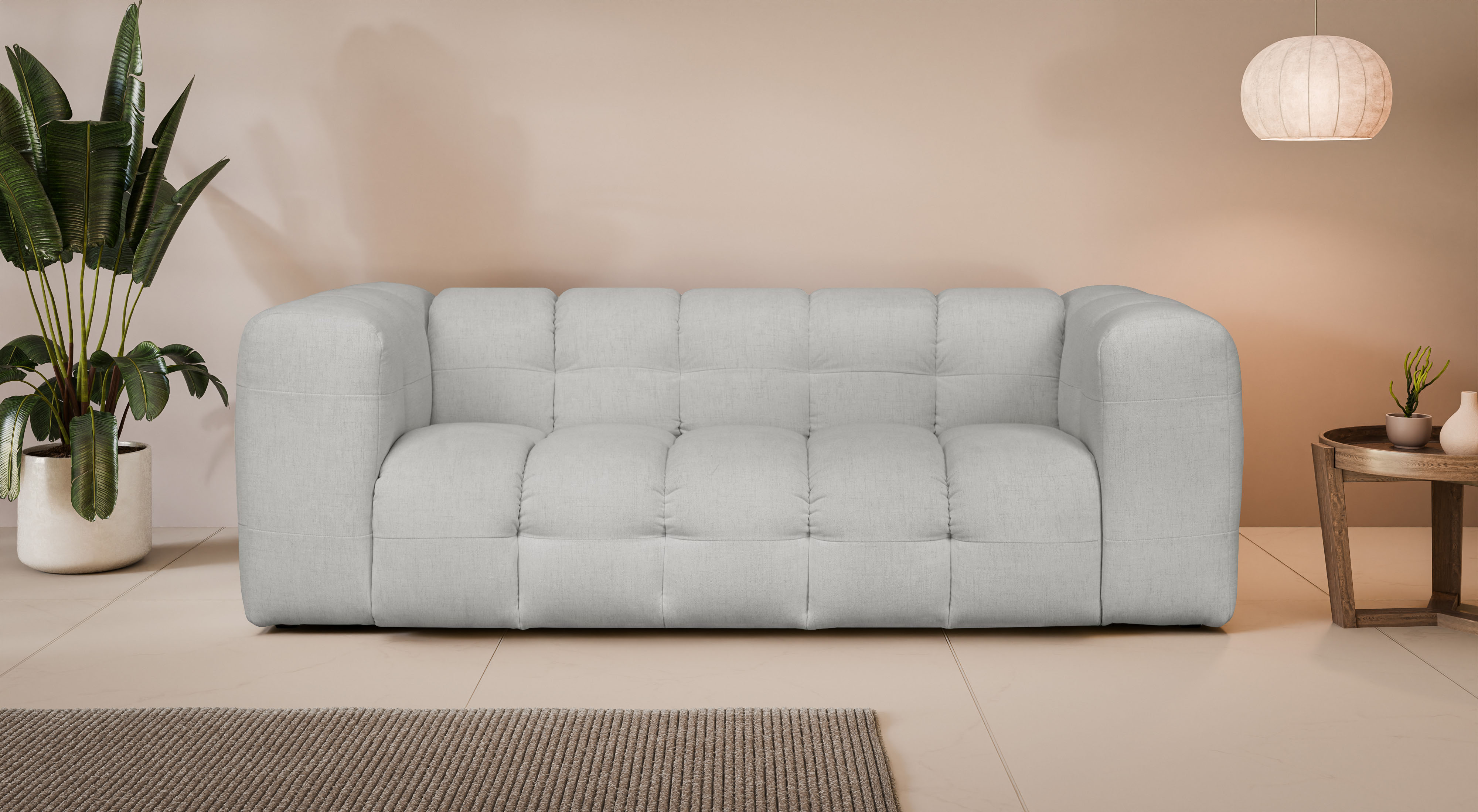 LeGer Home by Lena Gercke 3-Sitzer "TALISHA Designersofa, moderne Steppung, Maße B/T/H: 229/110/75 cm" aufwendig gepolstert, hoher Sitzkomfort