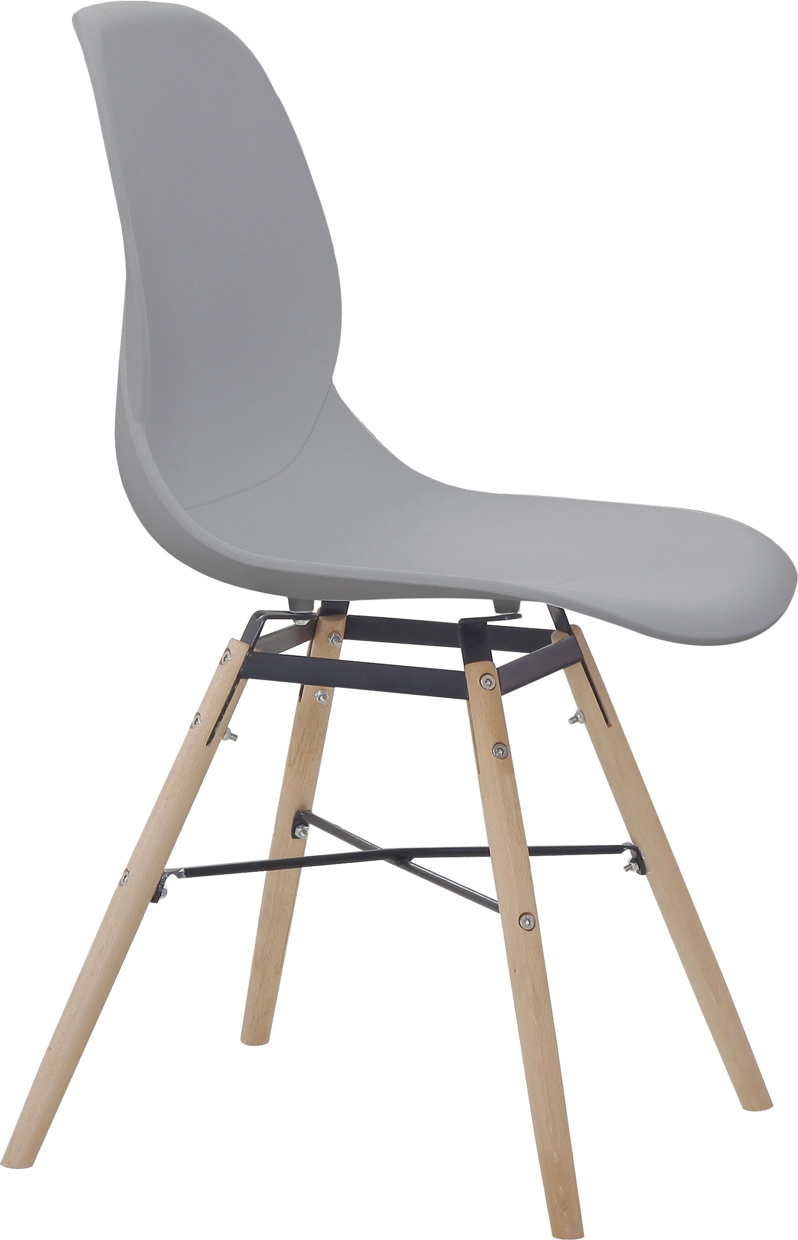Kayoom 4-Fußstuhl »Stuhl Amy 110 2er-Set, praktisches Set, bequemer Kunststoffstuhl«, (Set), 2 St., pflegeleicht, abwaschbar, in einem Stück spritzgegossene Sitzfläche