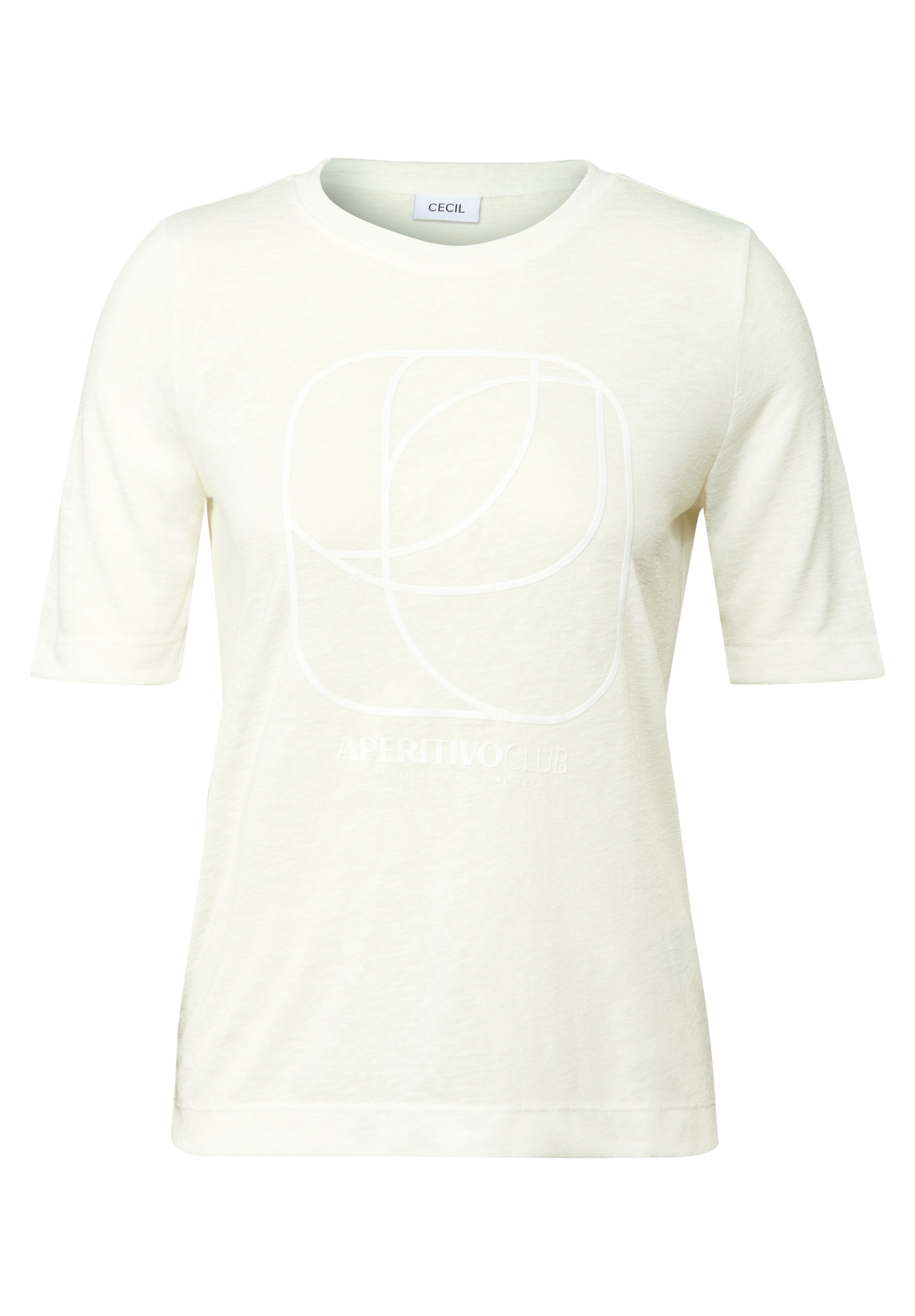 STREET ONE STUDIO T-Shirt, aus elastischem Materialmix