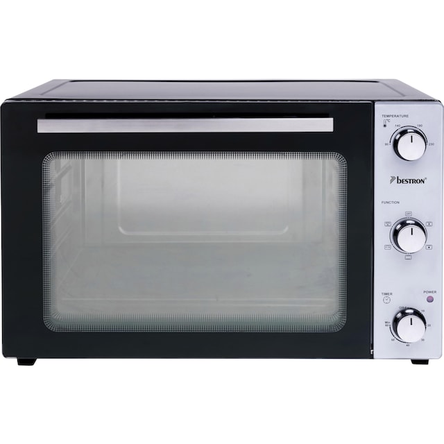 bestron Minibackofen »AOV45, 2-in-1 Gerät«, mit Drehspieß, 1800 W, Edelstahl,  Schwarz | BAUR