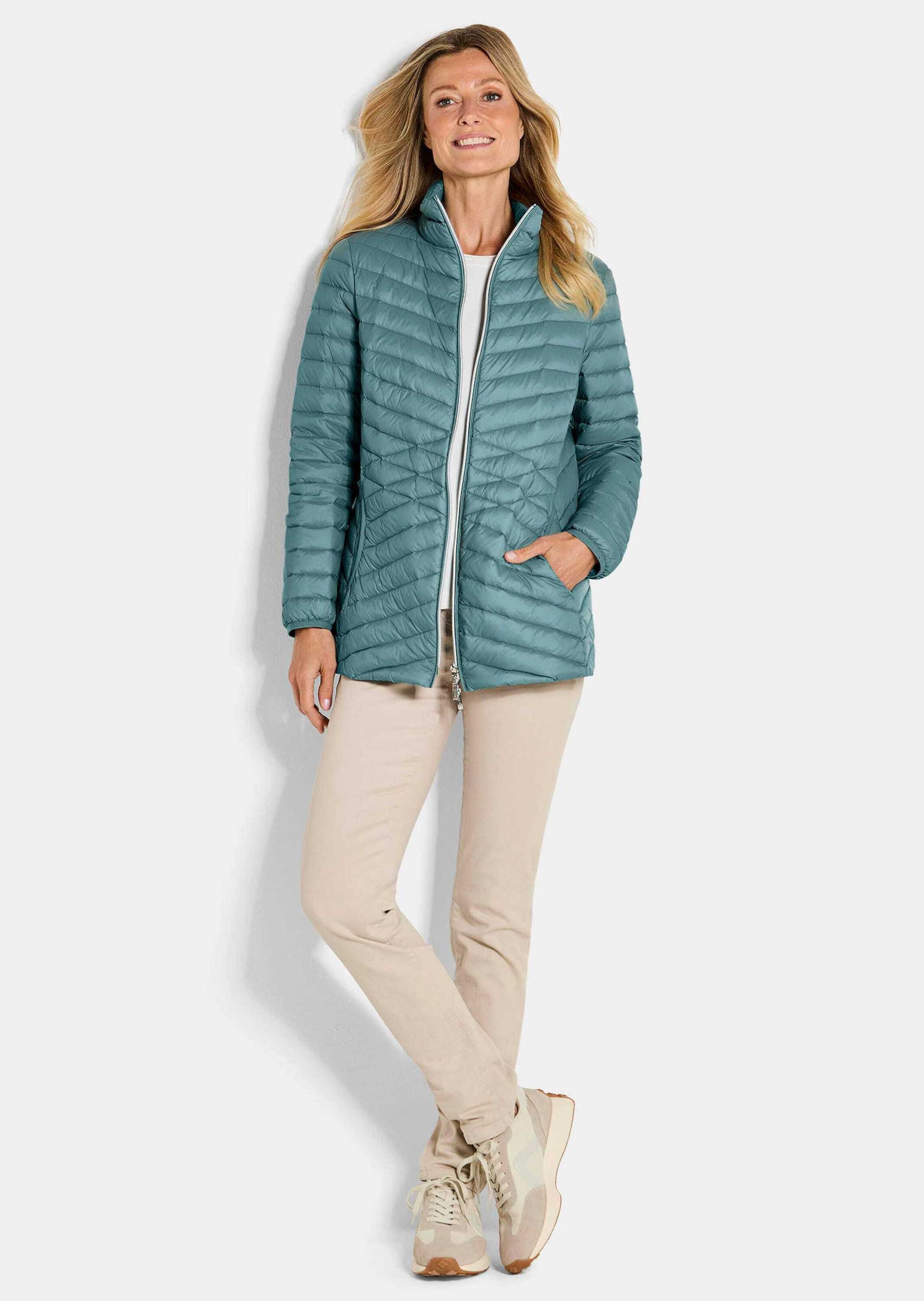 GOLDNER Steppjacke "Herbstjacke mit Daunen, Stehkragen" 2-Wege RV günstig online kaufen