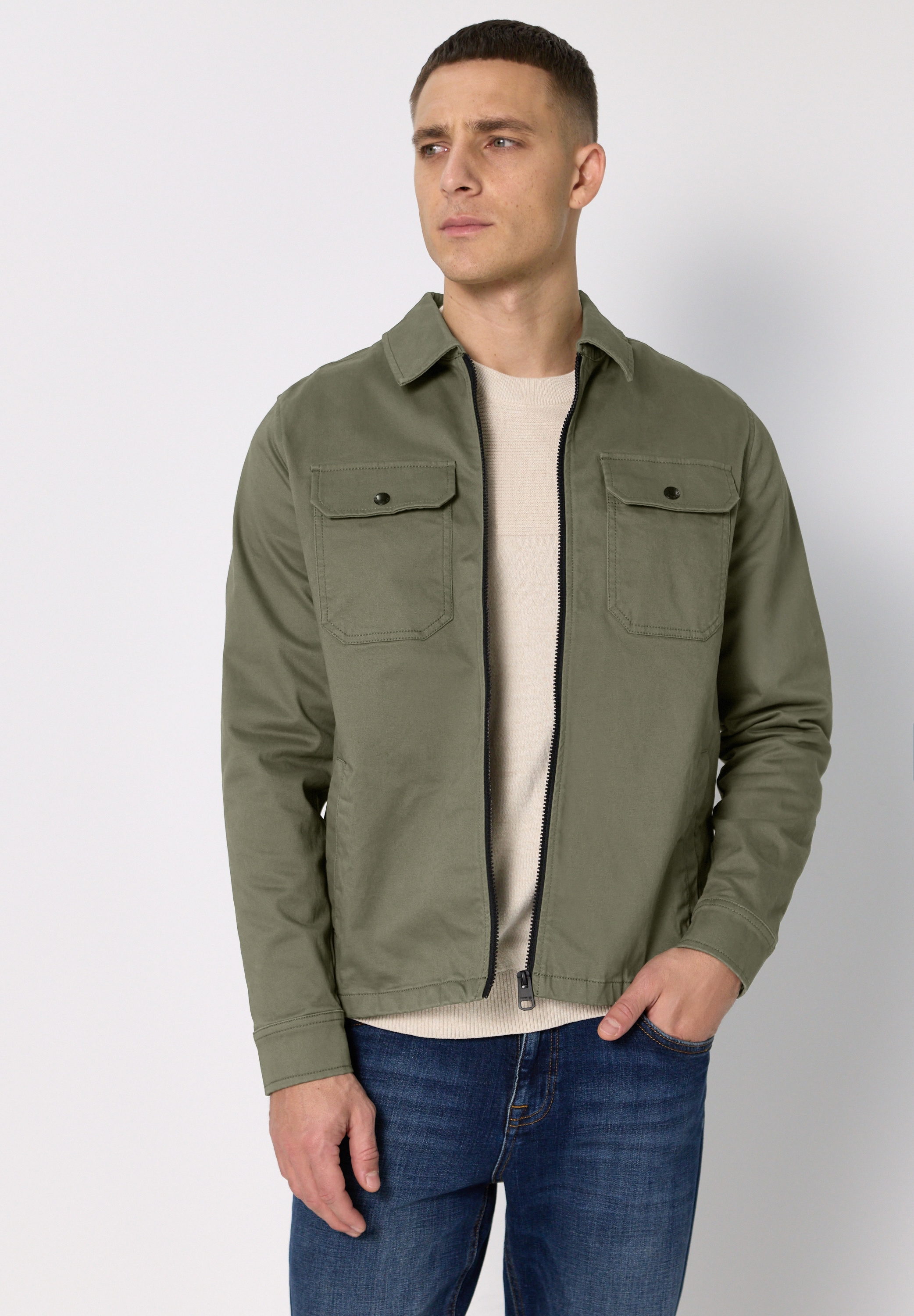 STREET ONE MEN Kurzjacke ohne Kapuze mit Brusttaschen günstig online kaufen