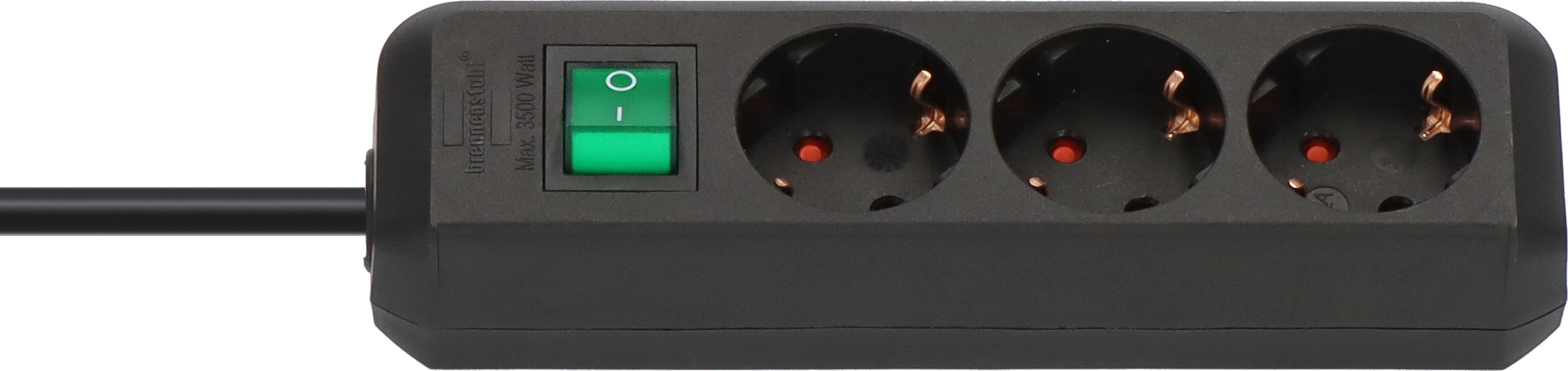 Brennenstuhl Black (Kabellänge BAUR erhöhtem Berührungsschutz mit und Friday Schalter 3-fach, »Eco-Line«, m), | 1,5 Steckdosenleiste