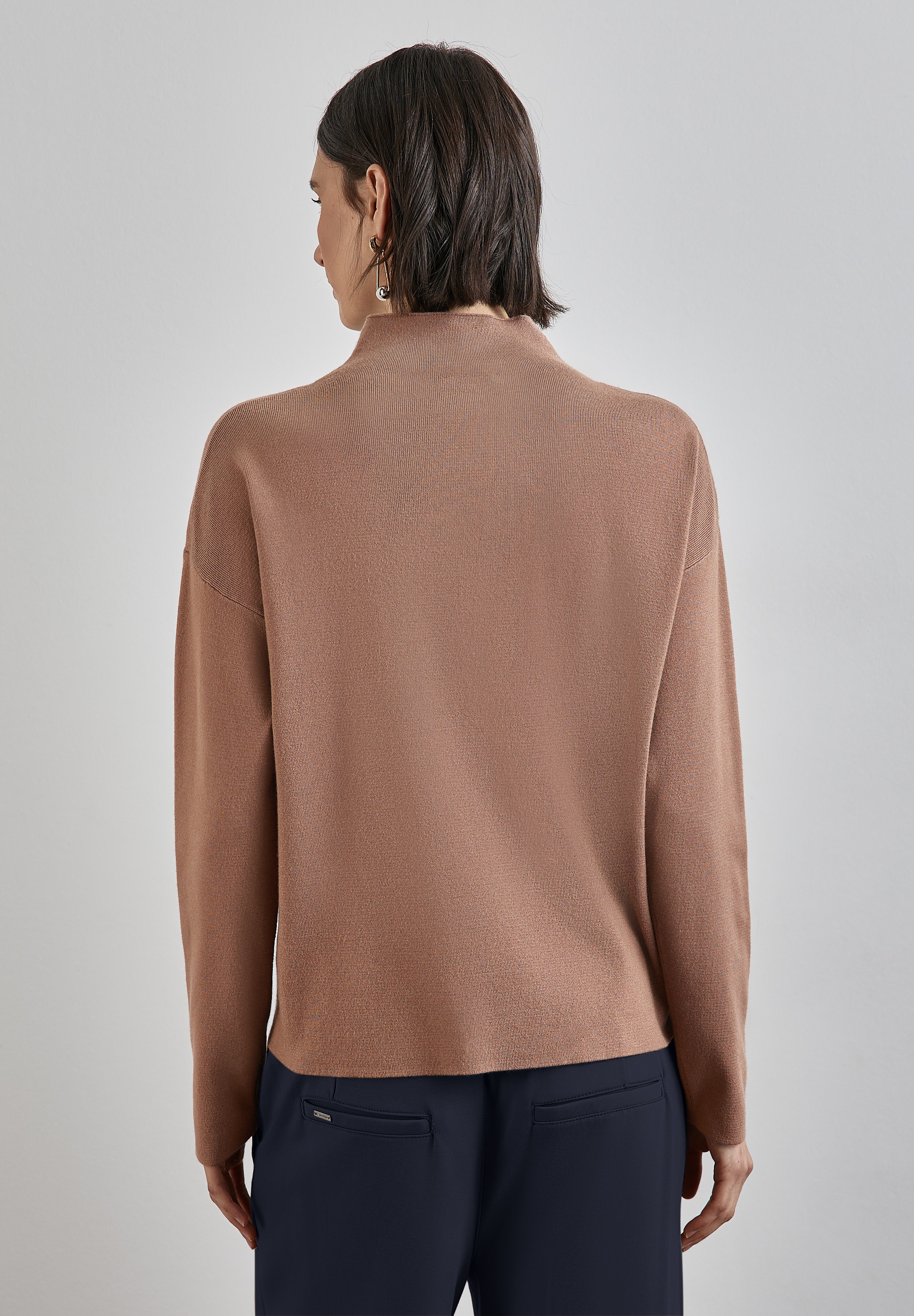 STREET ONE Strickpullover, mit Stehkragen