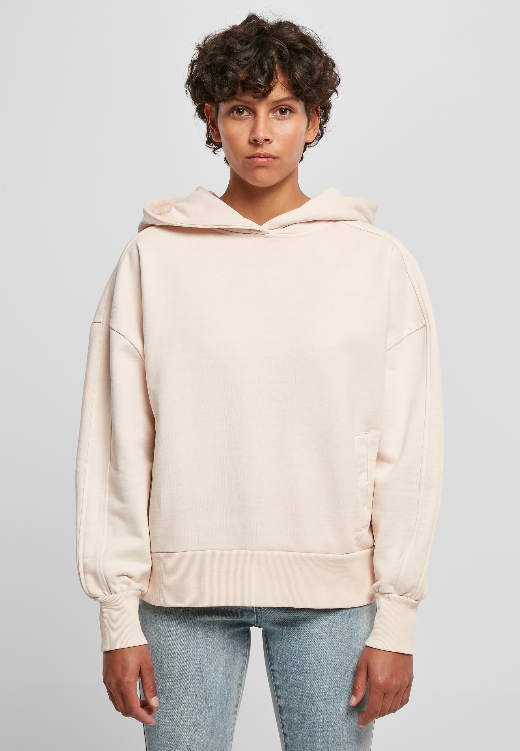 URBAN CLASSICS Kapuzenpullover »Urban Classics Damen Ladies Heavy Terry Garment Dye Hoody«, (1 tlg.)