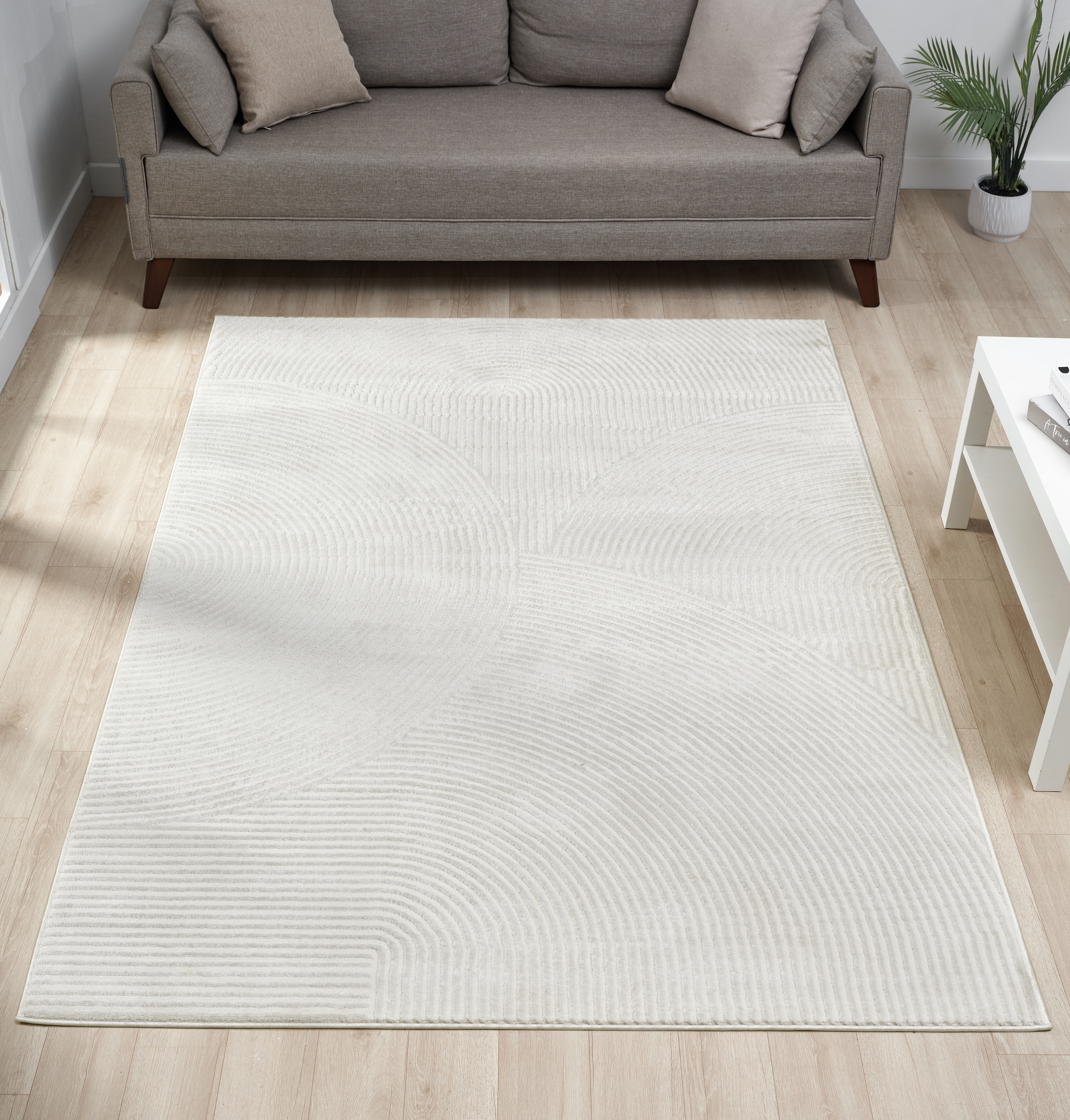 OTTO home Teppich »Bentori, Hoch-Tief-Struktur, Scandi« rechteckig 11 mm Höhe Modernes Design mit Boho-Charme, Wohnzimmer, Schlafzimmer