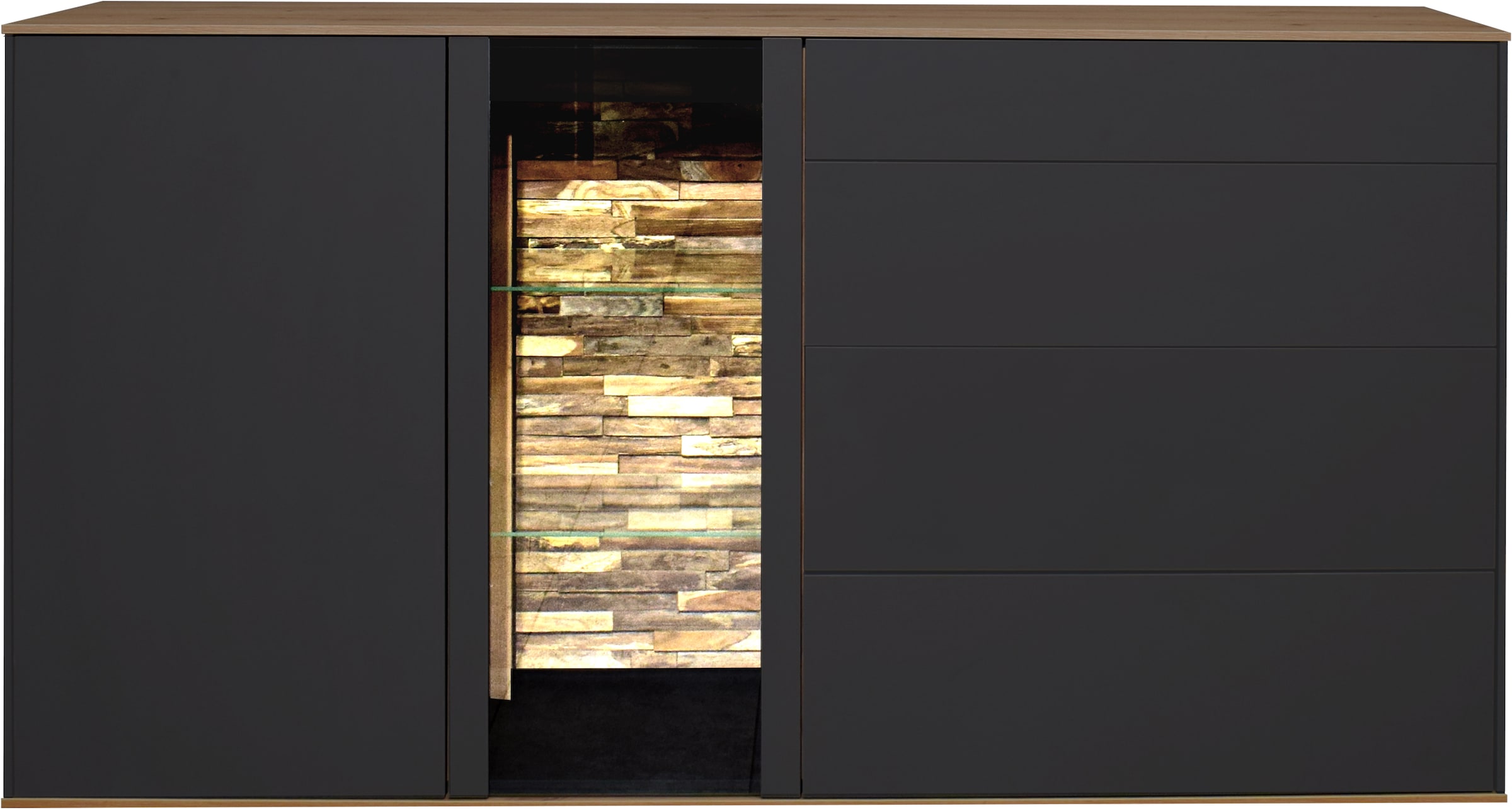 Mäusbacher Kommode, Faro Sideboard B 169 cm, inkl. Beleuchtung, Push to ope günstig online kaufen