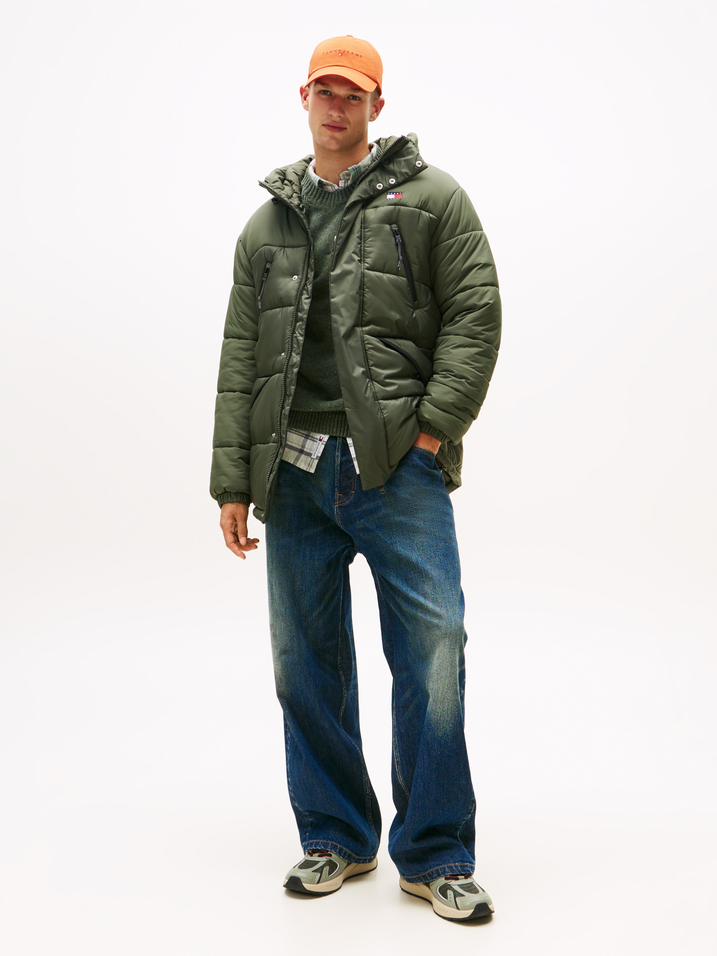 Tommy Jeans Steppmantel »FABRIC MIXED PARKA« Regular fit mit Kapuze