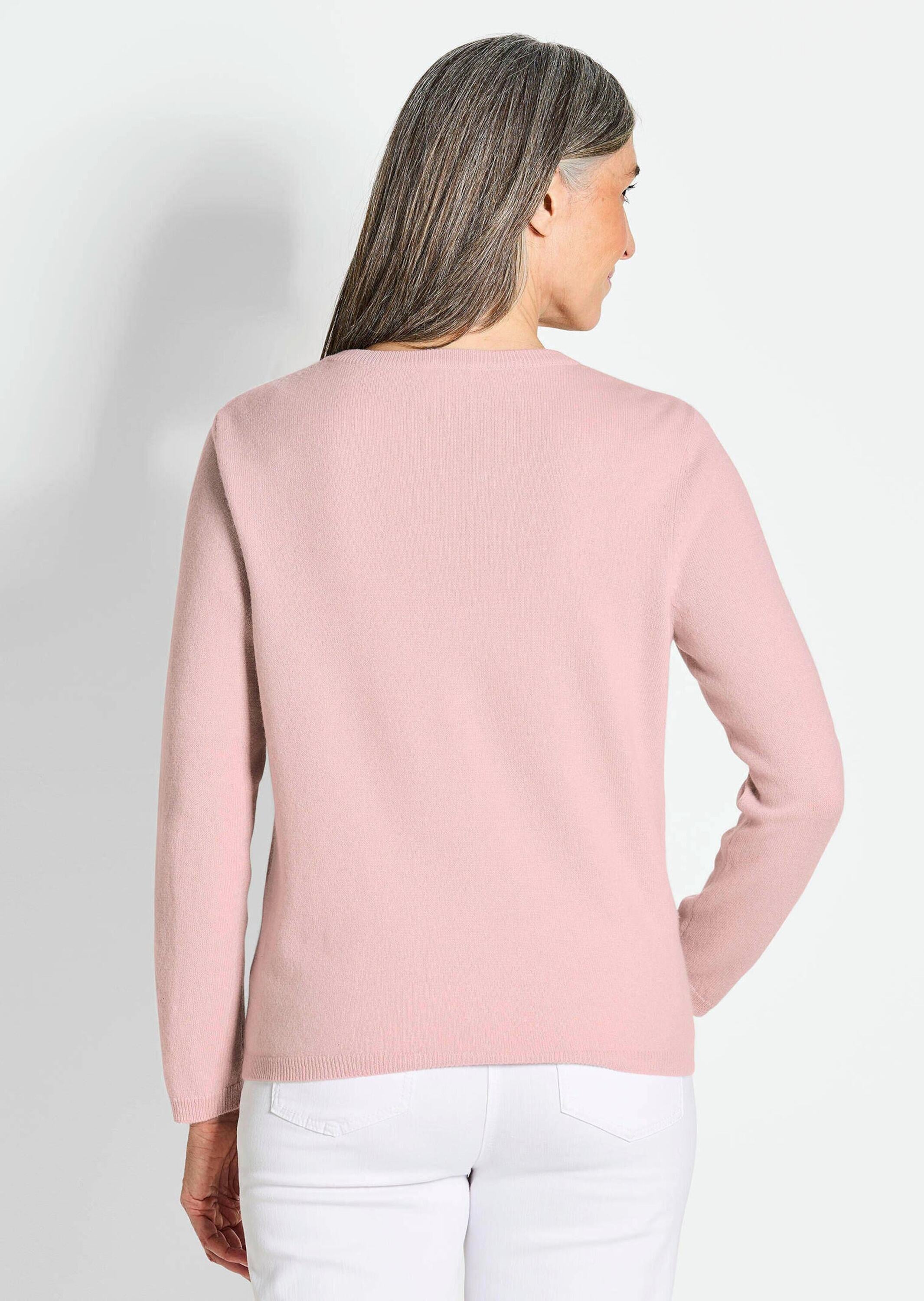 GOLDNER Strickjacke »Kaschmirstrickjacke mit Rundhalsausschnitt Kaschmirstrickjacke mit Rundhalsausschnitt«
