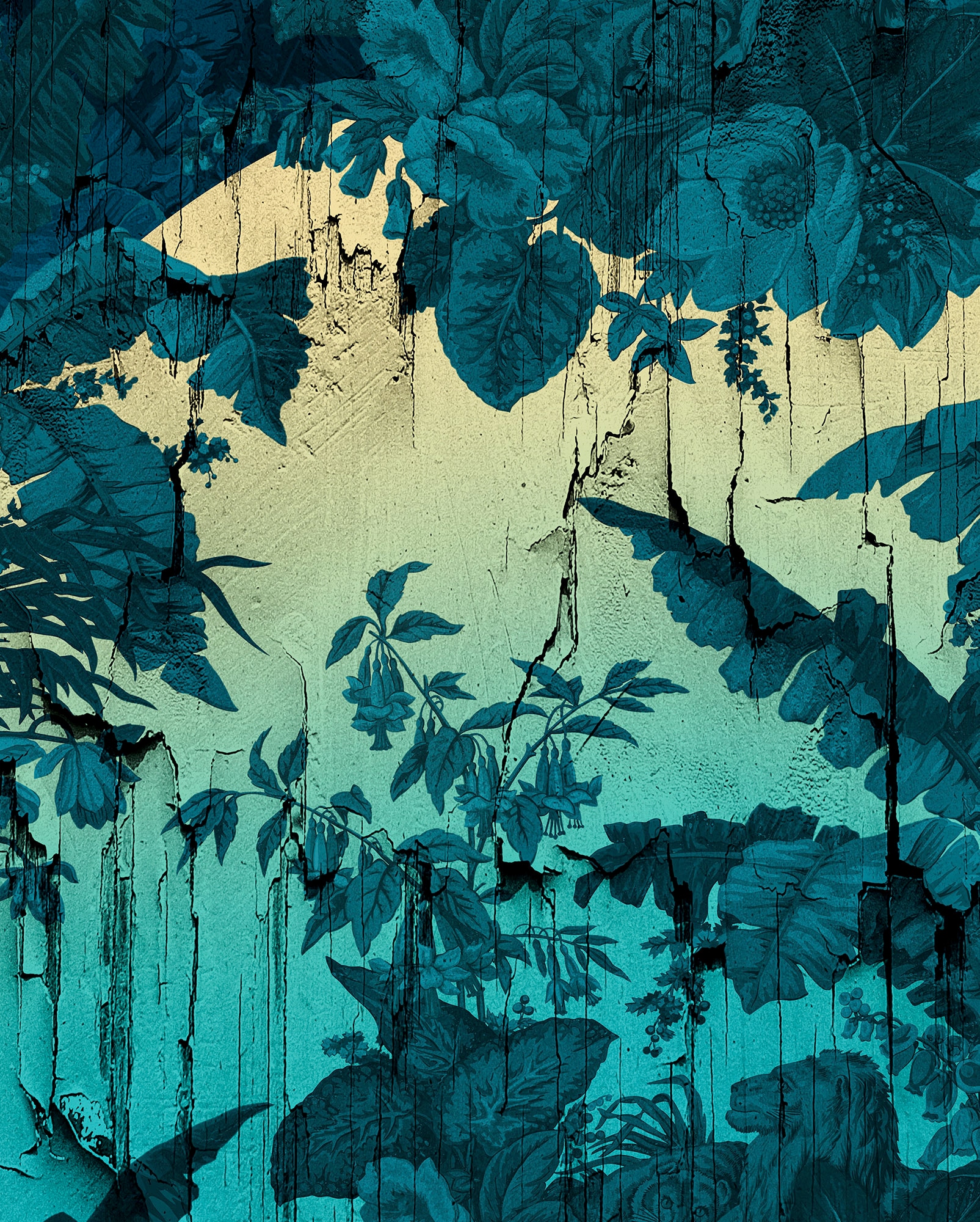 Komar Bild "Mur en Ruine" Natur 1 Stk. tlg. Wandbild zur Dekoration - ohne günstig online kaufen