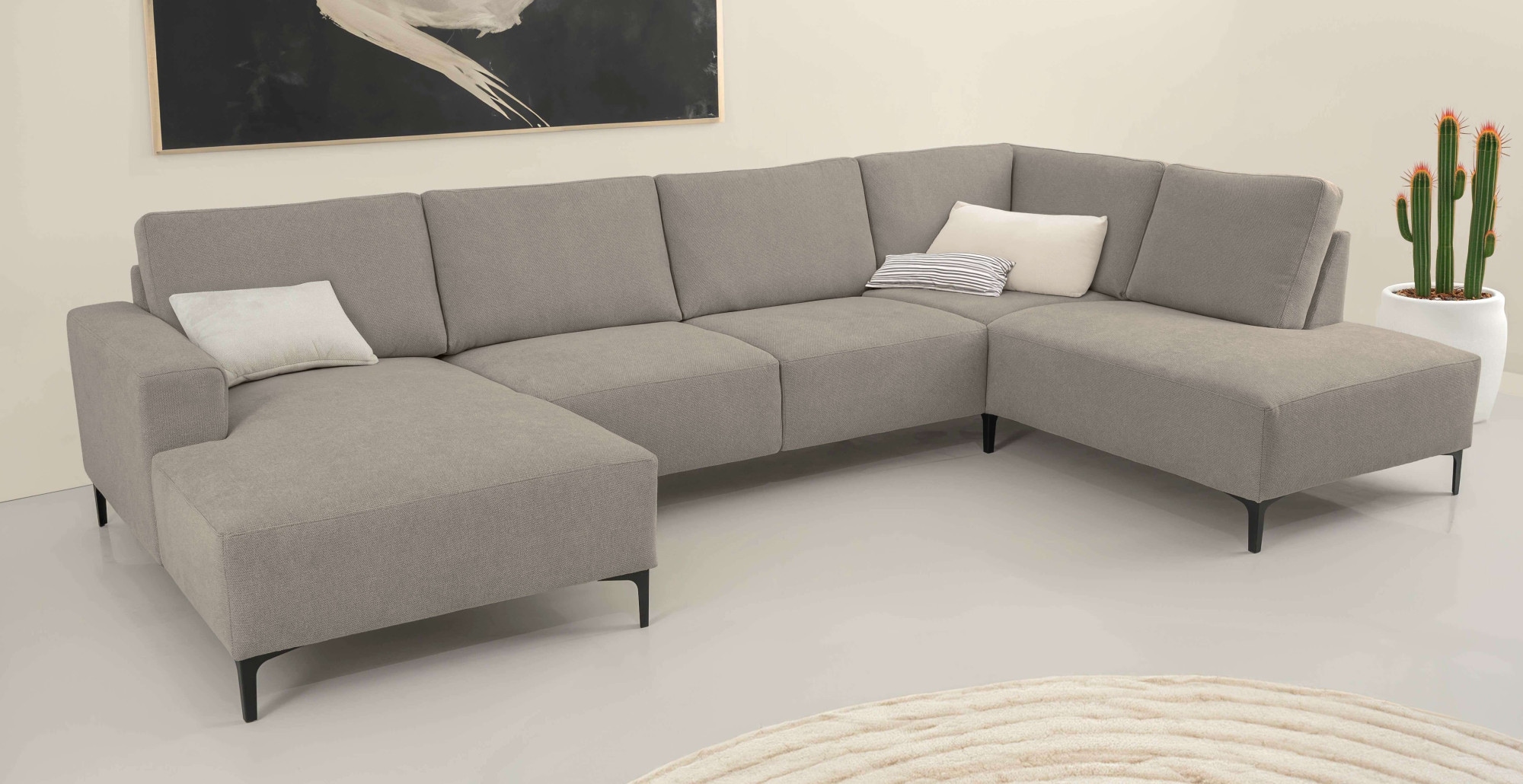 Home affaire Wohnlandschaft "Tournon U-Form, XXL Sofa, Breite 333 cm, Webst günstig online kaufen