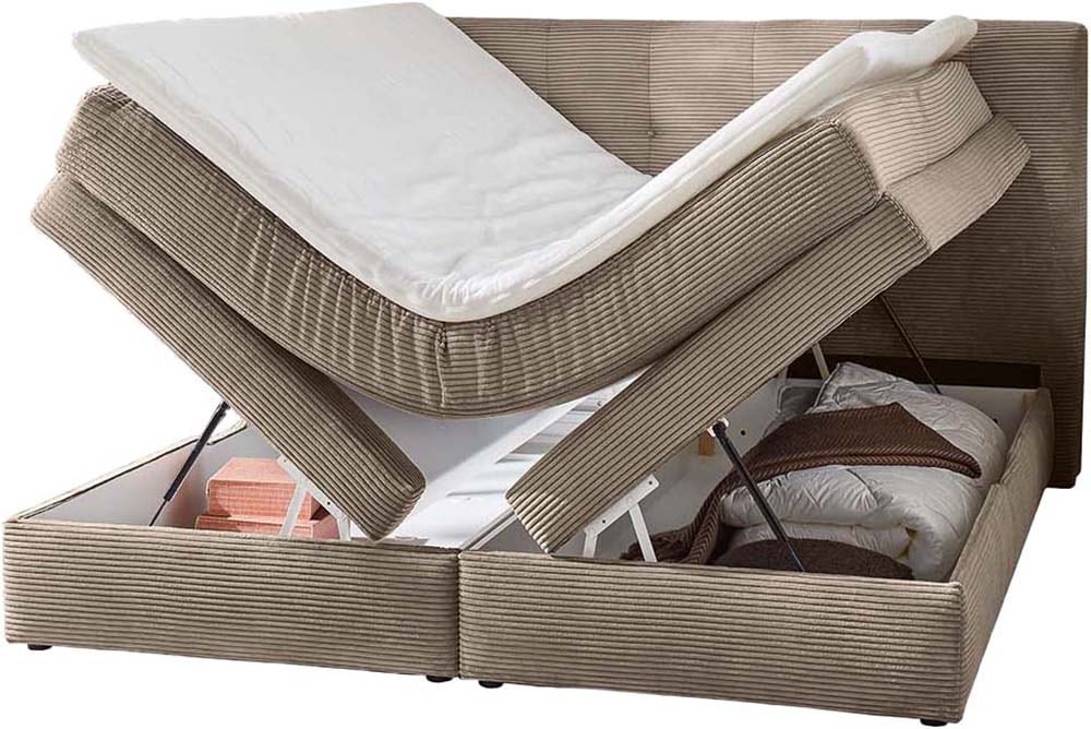 Jockenhöfer Gruppe Boxspringbett »Amy«, mit Bettkasten und Kaltschaum-Topper, erhältlich in 140 & 180cm Breite
