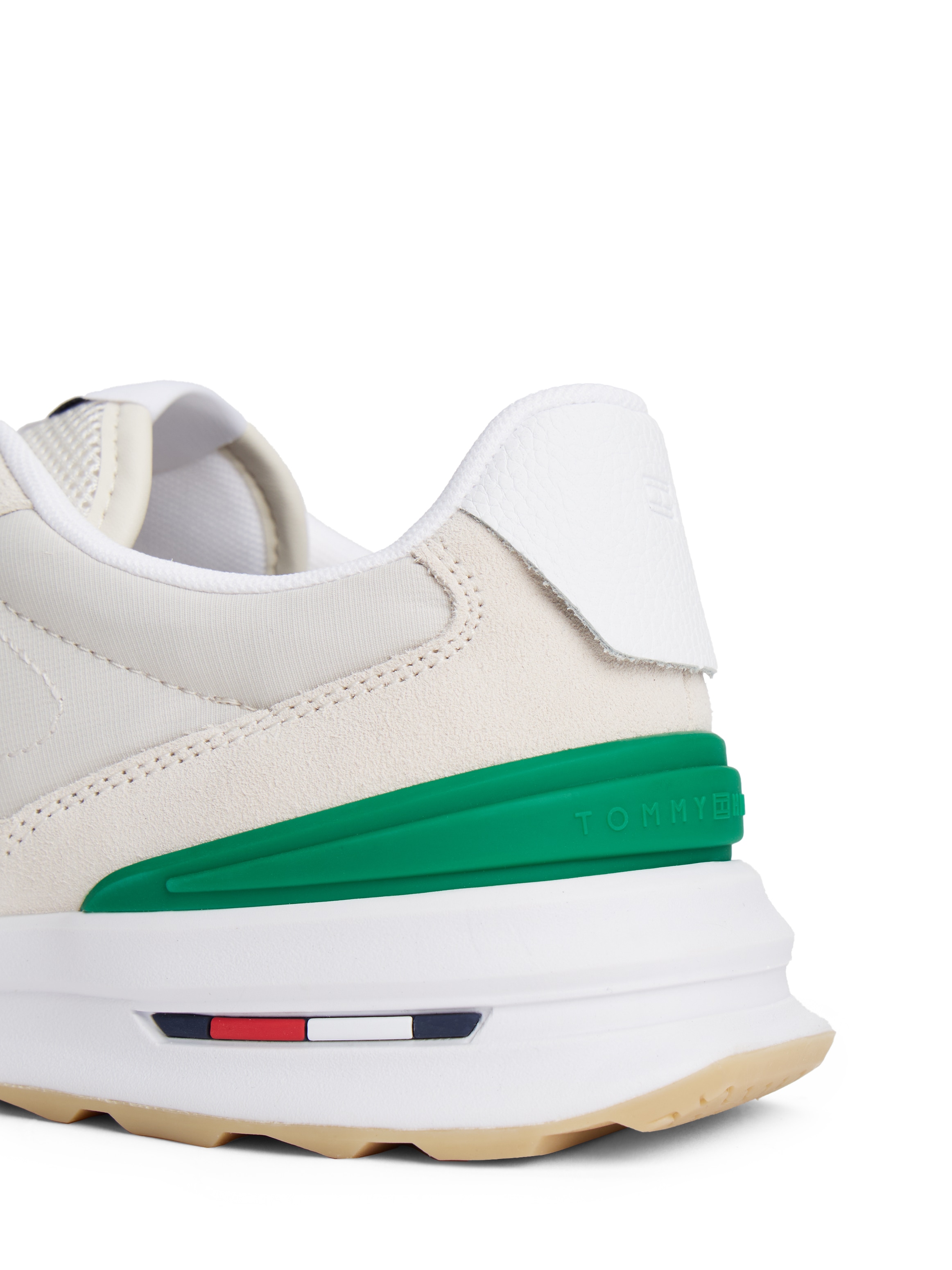 Tommy Hilfiger Sneaker »RETRO RUNNER SEASONAL«, Freizeitschuh, Halbschuh, Schnürschuh, Kontrastbesatz an der Ferse