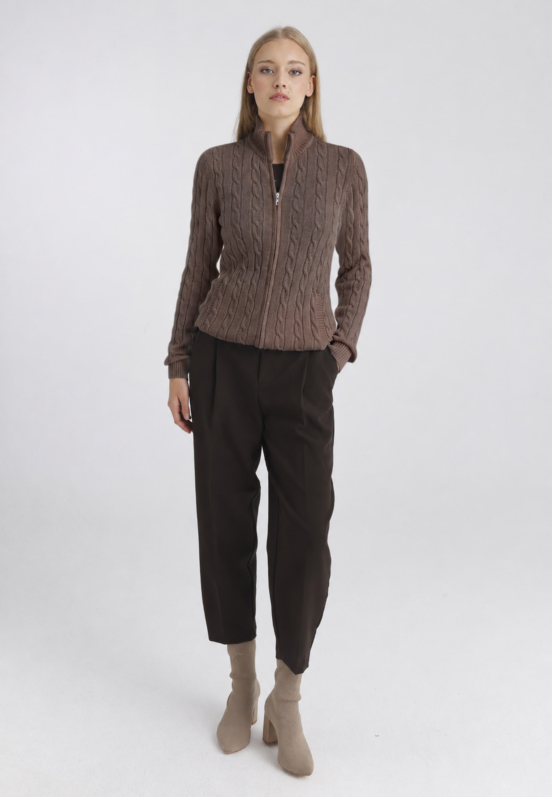 Felix Hardy Strickjacke »Strickjacke mit Zopfmuster«