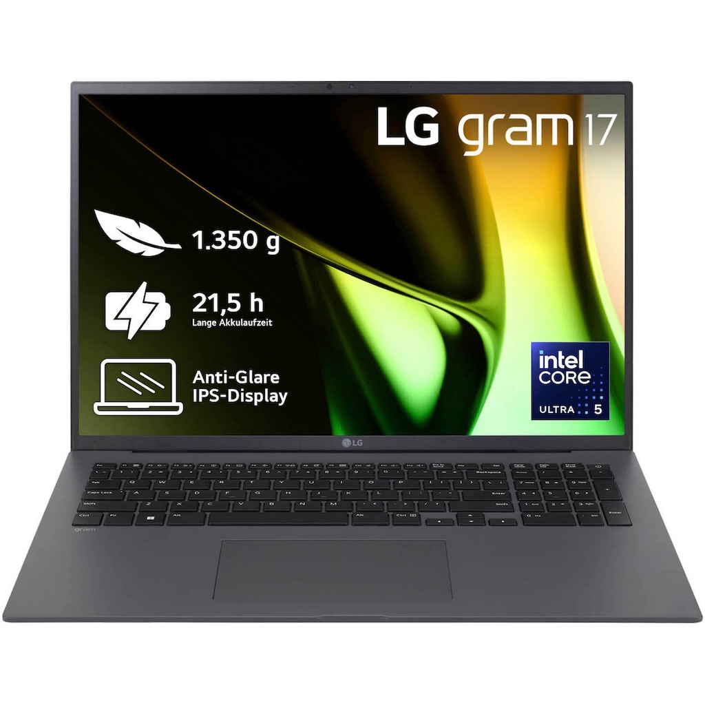 LG Notebook »Gram 17" 17Z90S-G.AR56G Ultralight«, 43,18 cm, / 17 Zoll, Intel, Core Ultra 5, ARC, 512 GB SSD