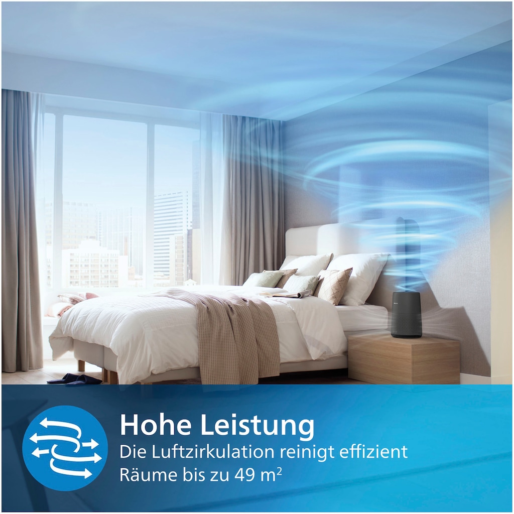 Philips Luftreiniger »AC0850/11 800 Series«, für 49 m² Räume, Vor- HEPA- und Aktivkohlefilter, mit App-Anbindung