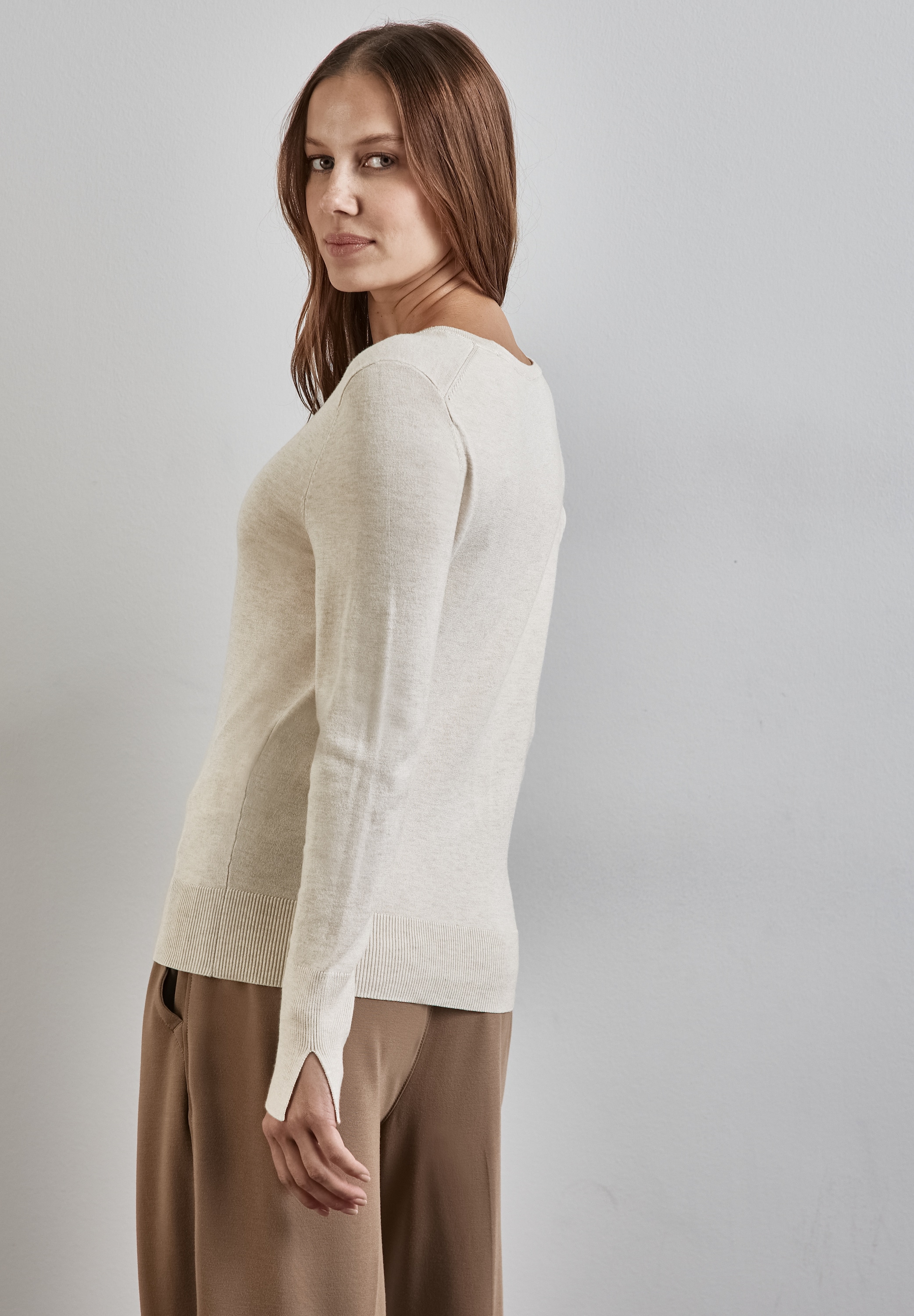 STREET ONE Strickpullover, aus Feinstrick