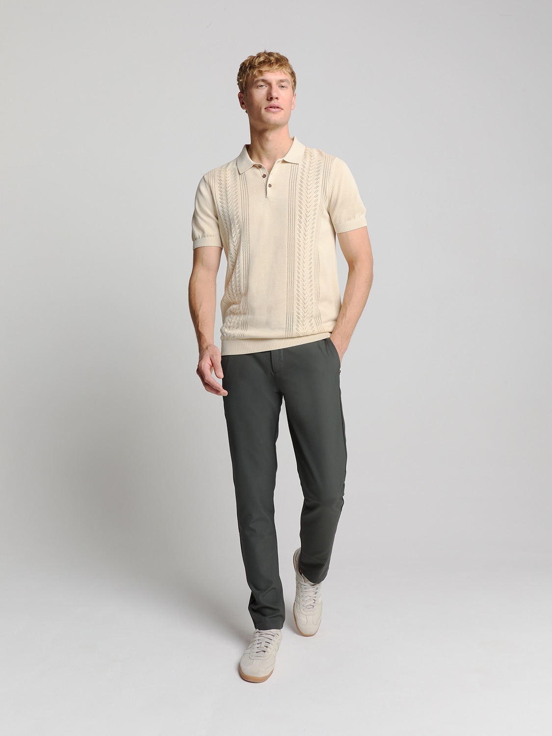 Thumbnail - NO EXCESS T-Shirt "No Excess Jacquard Kurzarm Poloshirt"