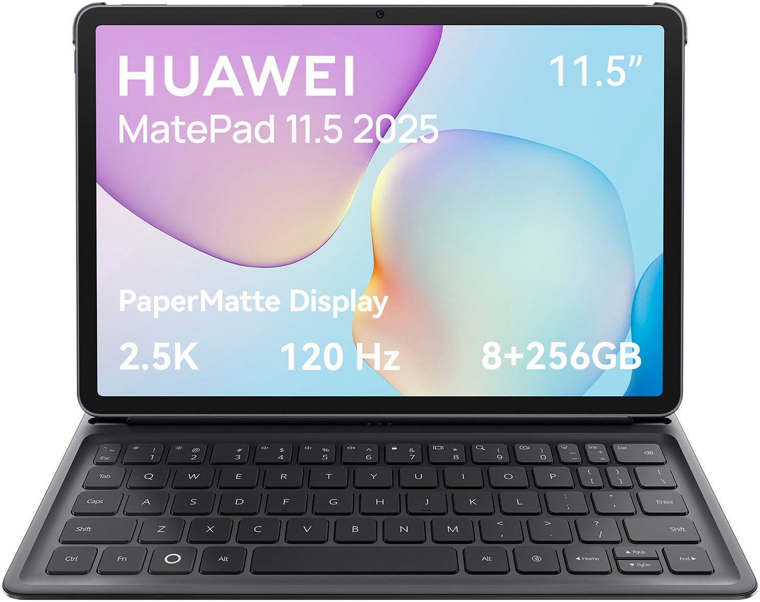 HUAWEI Tablet "MatePad 11,5" 2025, PaperMatte Display, 8G+256G, inkl. Black Keyboard", B:19,2cm H:7,4cm T:27,6cmspace grau, Tablets_EBookReader,