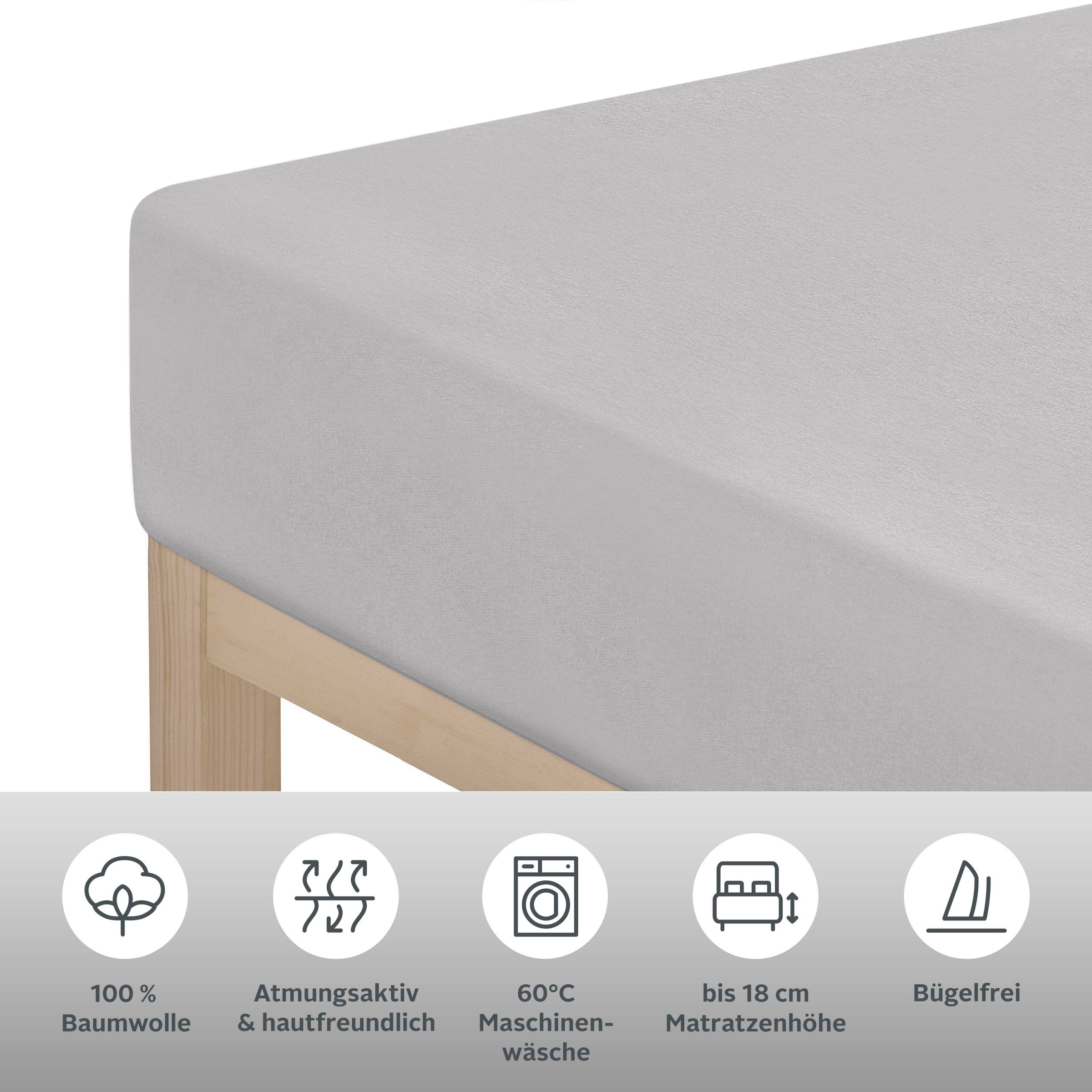 OTTO home Spannbettlaken "PHYSALIS Comfort" Baumwolle 150 g/m², Matratzen b günstig online kaufen