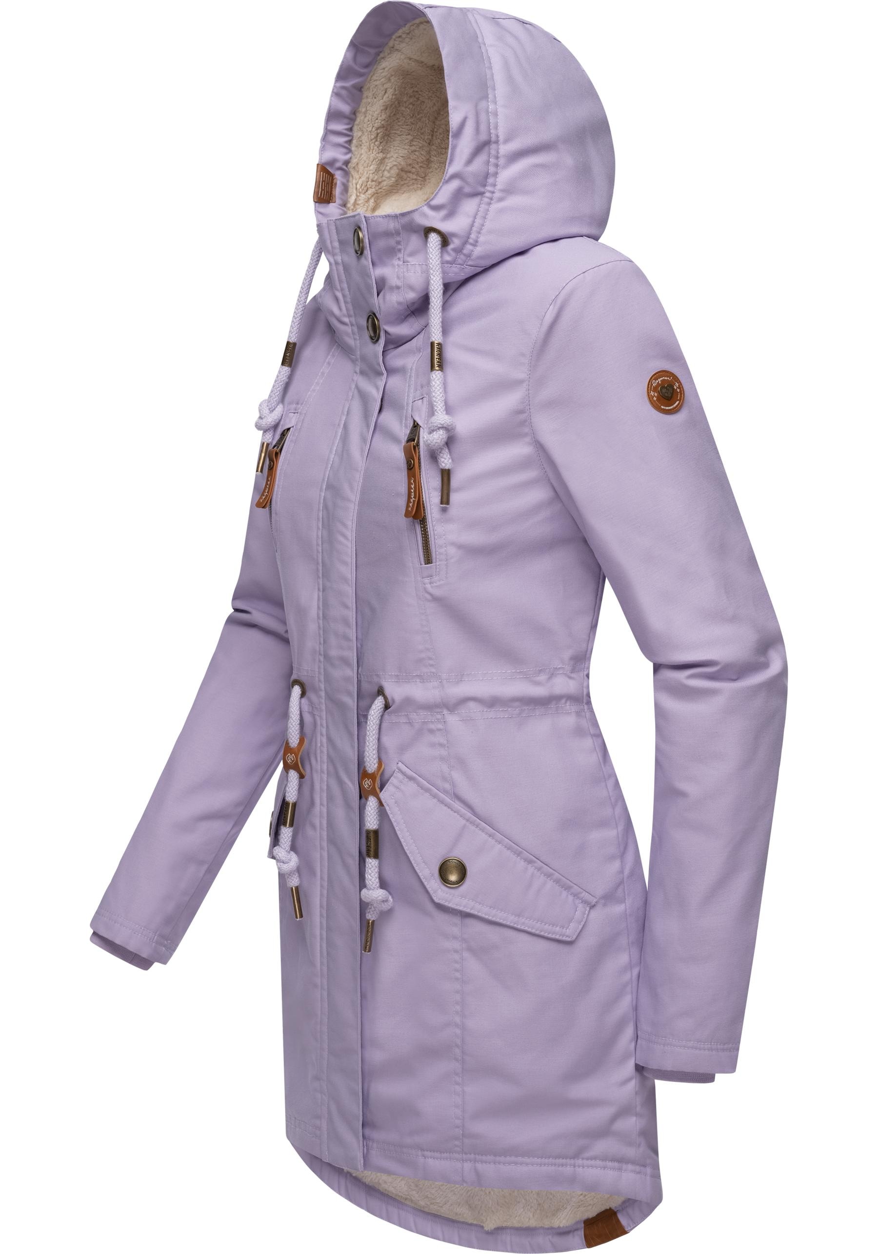 Ragwear Wintermantel »Elsie«, stylischer Winterparka mit Kapuze und Teddyfleece