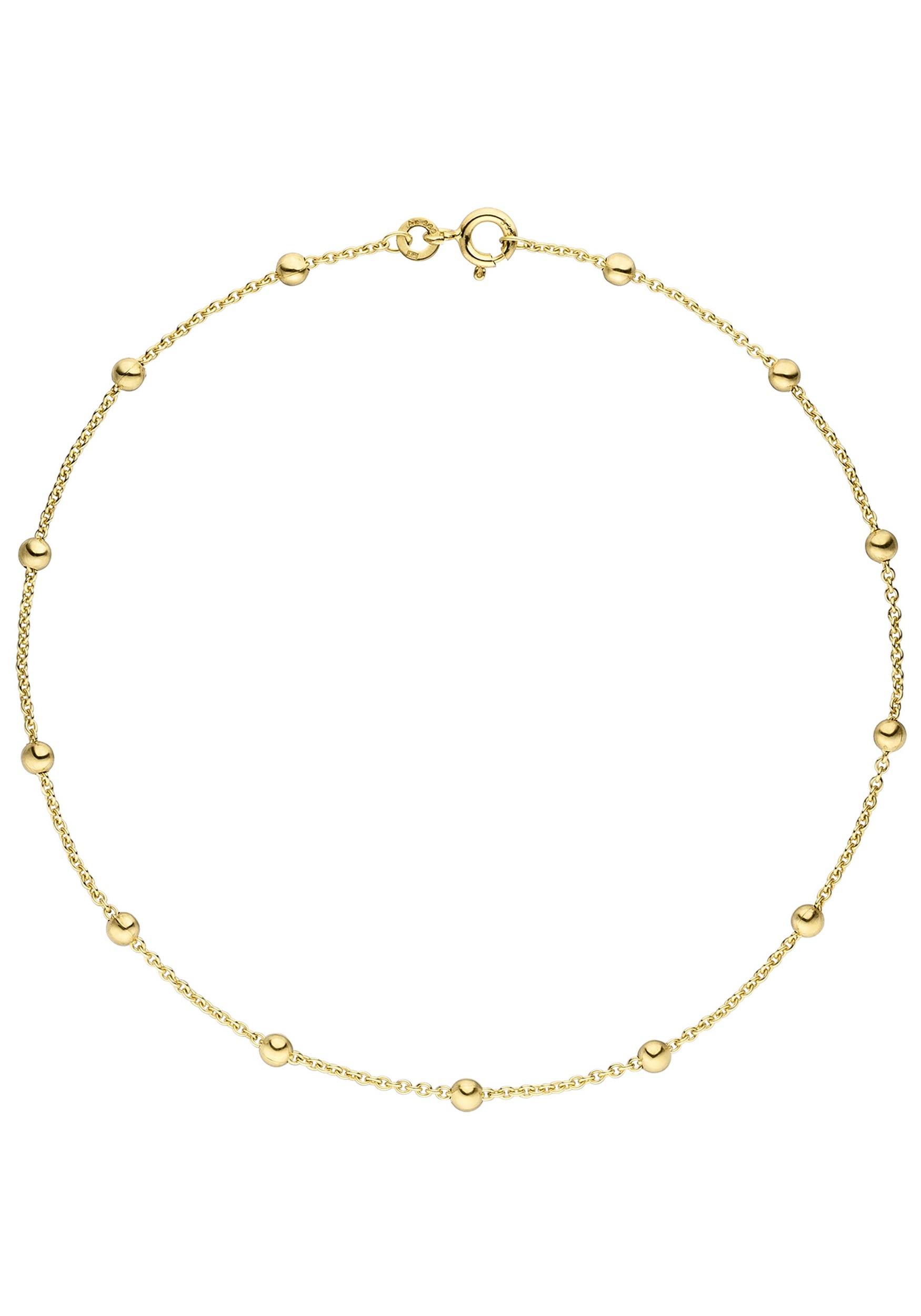 JOBO Fußkette Kugel, 333 Gold 25 cm Damen gelbgold 333 Einheitsgröße