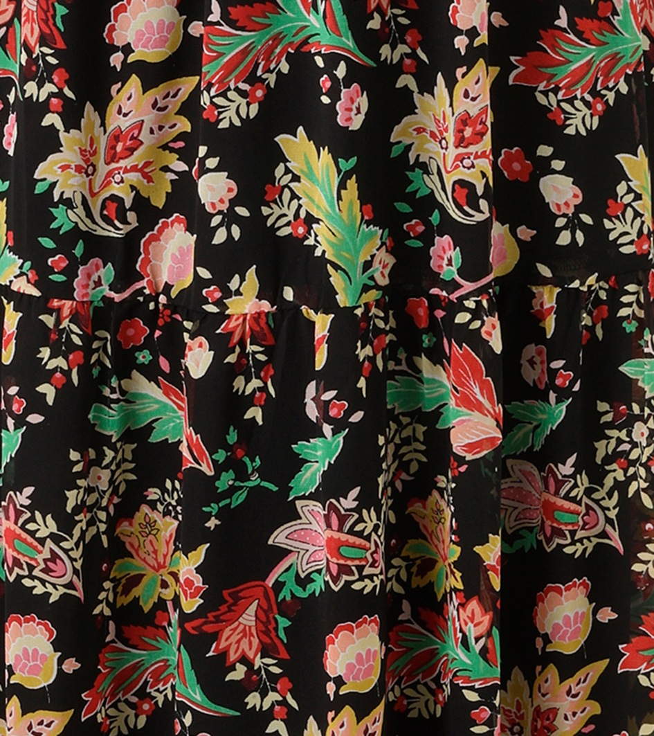 Aniston CASUAL Maxikleid, mit farbenfrohem Blumendruck - jedes Teil ein Unikat - NEUE KOLLEKTION