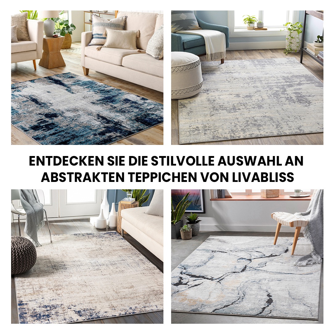 Livabliss Teppich »HELSINKI«, rund, 11 mm Höhe, Designerteppich in Marmor Optik, Kurzflor Wohnzimmerteppich/Läufer
